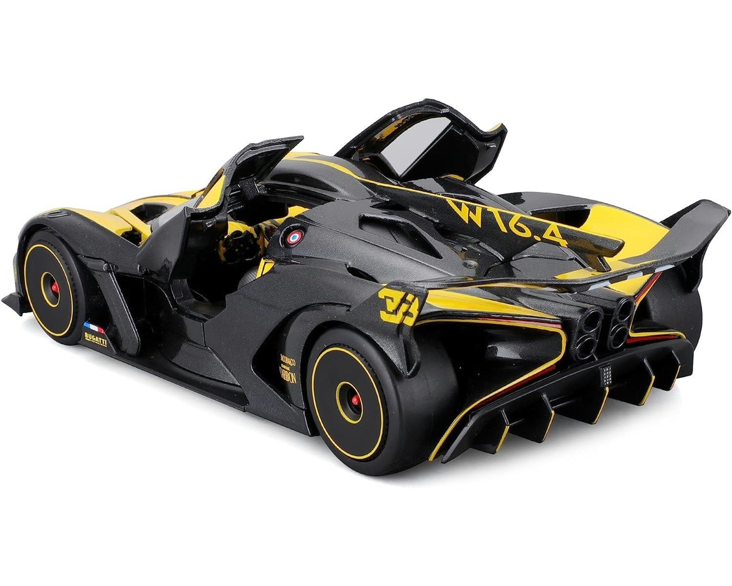 Maisto® Modellauto Bugatti Bolide (gelb), Maßstab 1:24, detailliertes Modell