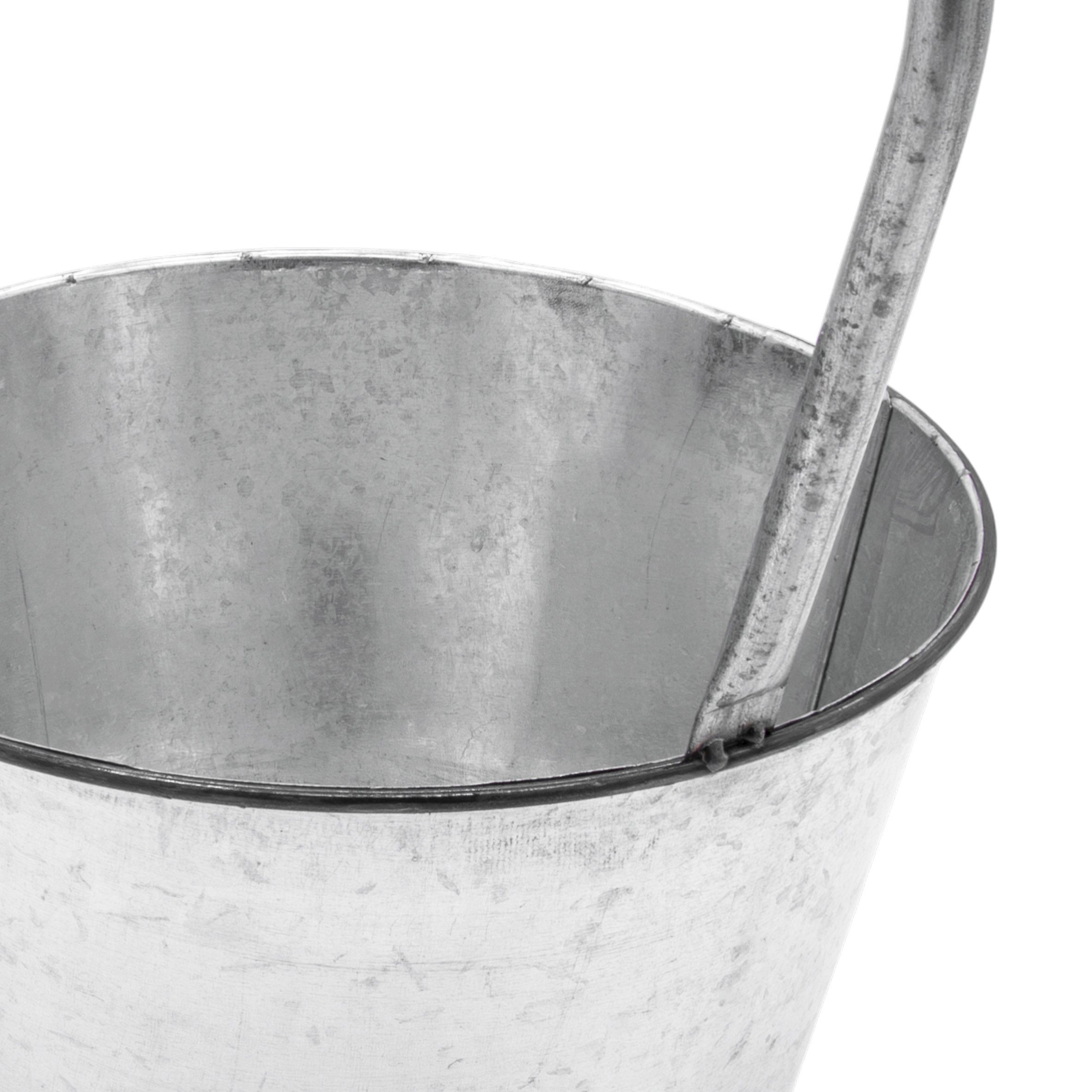 Spetebo Blumentopf Metall Zinkeimer mit Deko Wasserhahn - 48 x 29 cm (Packung, 1 tlg), Metalleimer zum Beflanzen