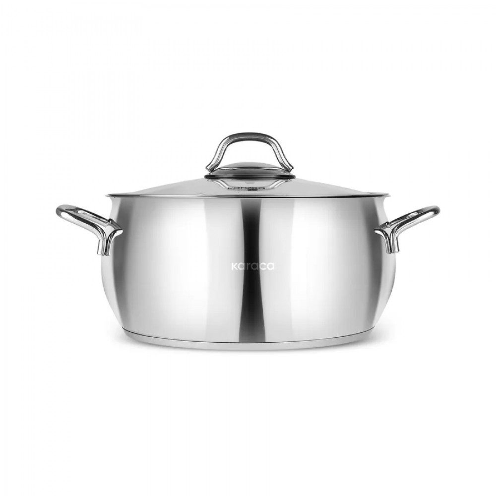 Karaca Kochtopf Emirgan Stahltopf Kochtopf Edehlstahl Topf, 26 cm