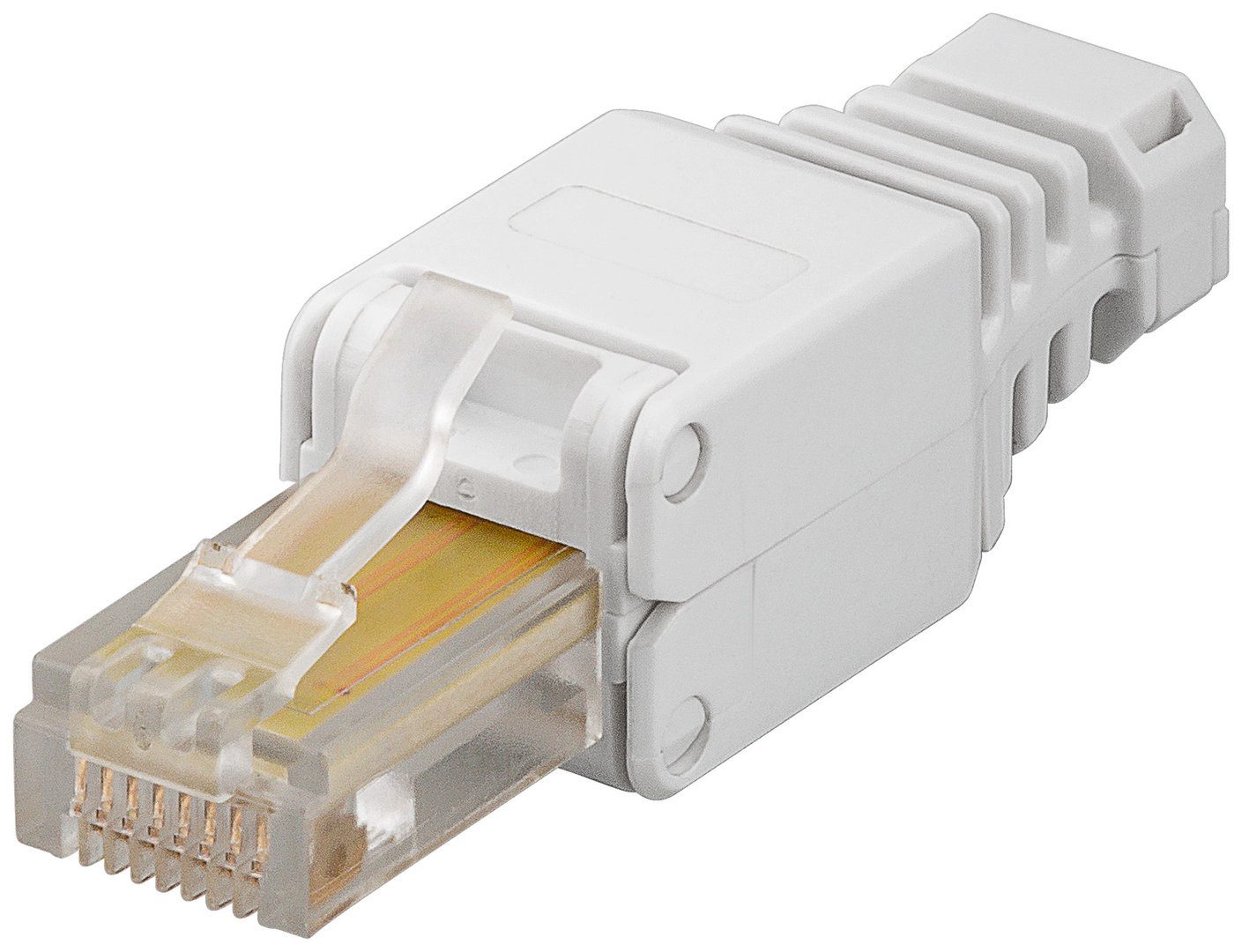 Kabelverbinder-Sortiment CAT 5e RJ45 Stecker UTP zur werkzeugfreien Montage mit Knickschutz