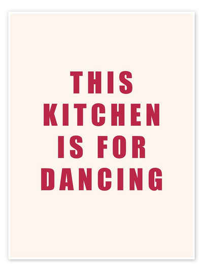 Posterlounge Poster Editors Choice, Viva Magenta Kitchen For Dancing I, Küche Viva Magenta Living Grafikdesign