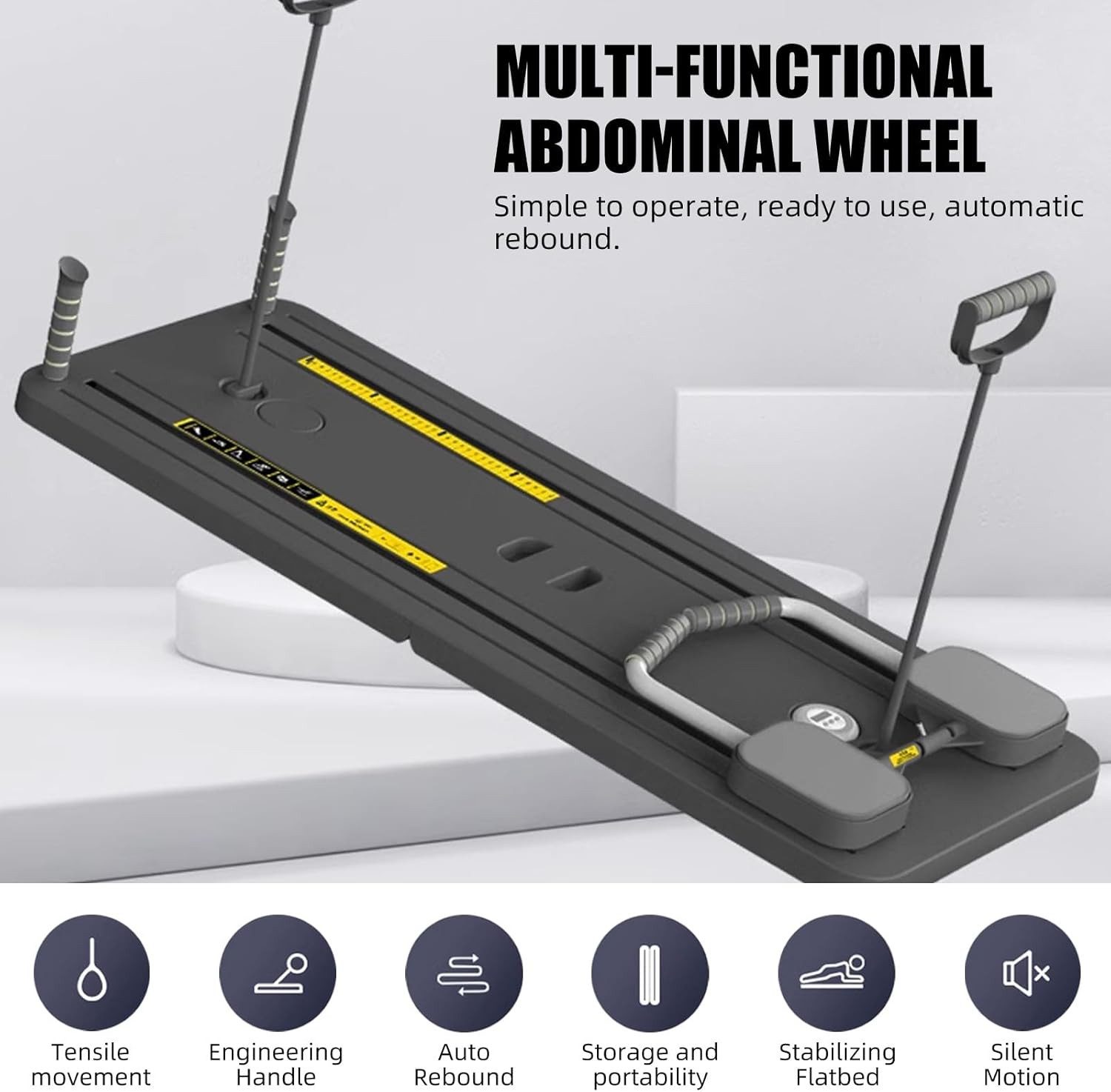 LIANNA EMS-Bauchmuskeltrainer Pilates-Board, multifunktionales Bauchmuskelboard, Bauchmuskeltrainer, (Set, 2-tlg., 2), Übungsboard, Bauchmuskeltrainingsgerät, Core-Trainingsgerät