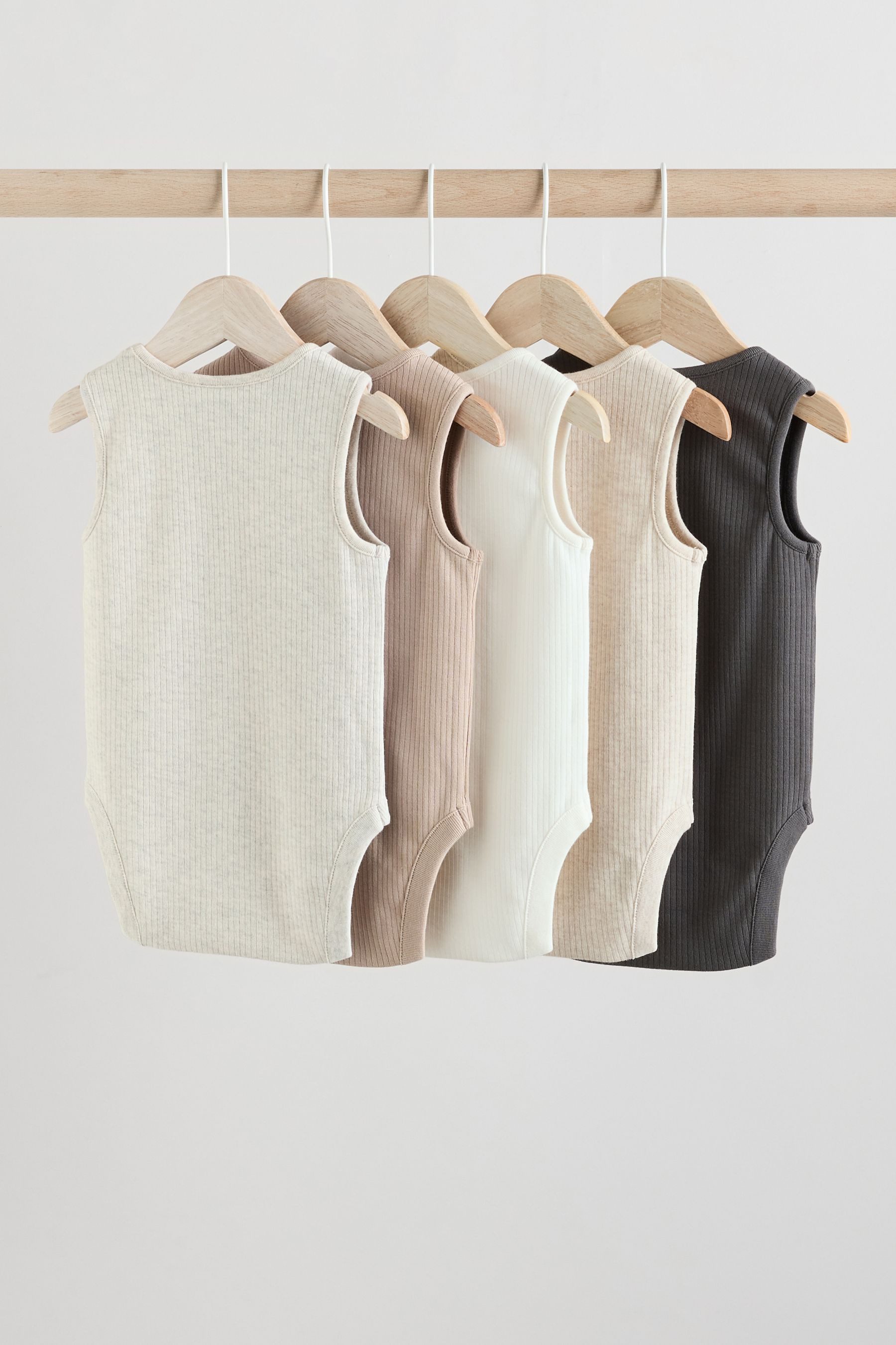 Next Body 5er-Pack Baby Träger-Bodysuits aus 100 % Baumwolle (5-tlg)