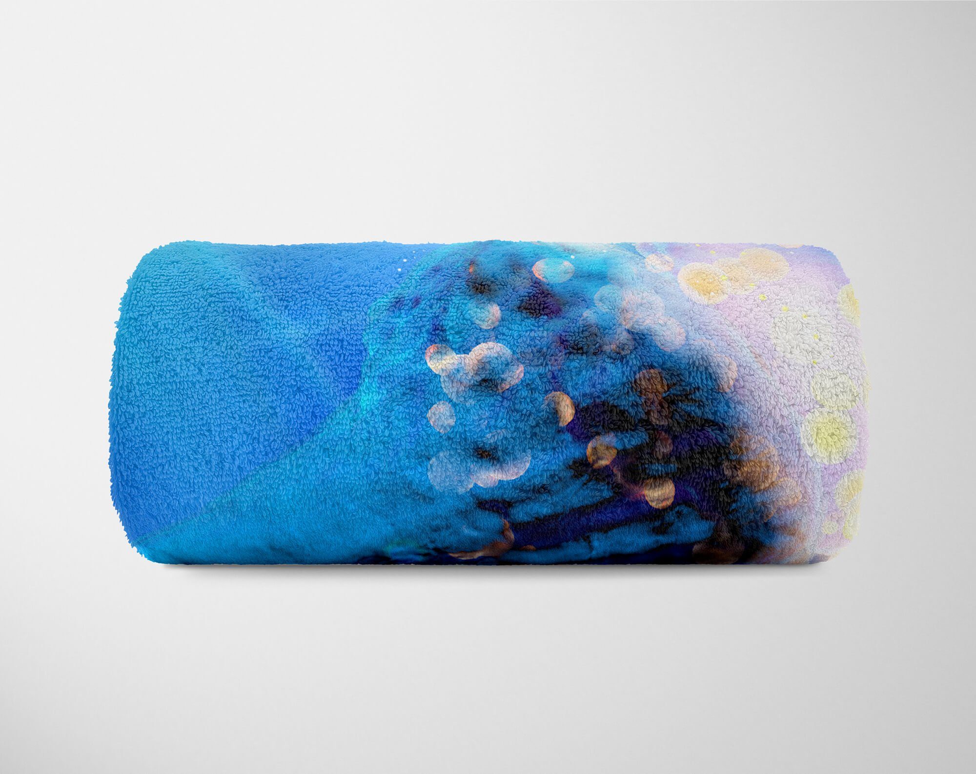 Kuscheldecke Makro Handtuch mit Art Saunatuch (1-St), Auffalle, Handtuch Synapsen Fotomotiv Baumwolle-Polyester-Mix Blau Handtücher Sinus Strandhandtuch