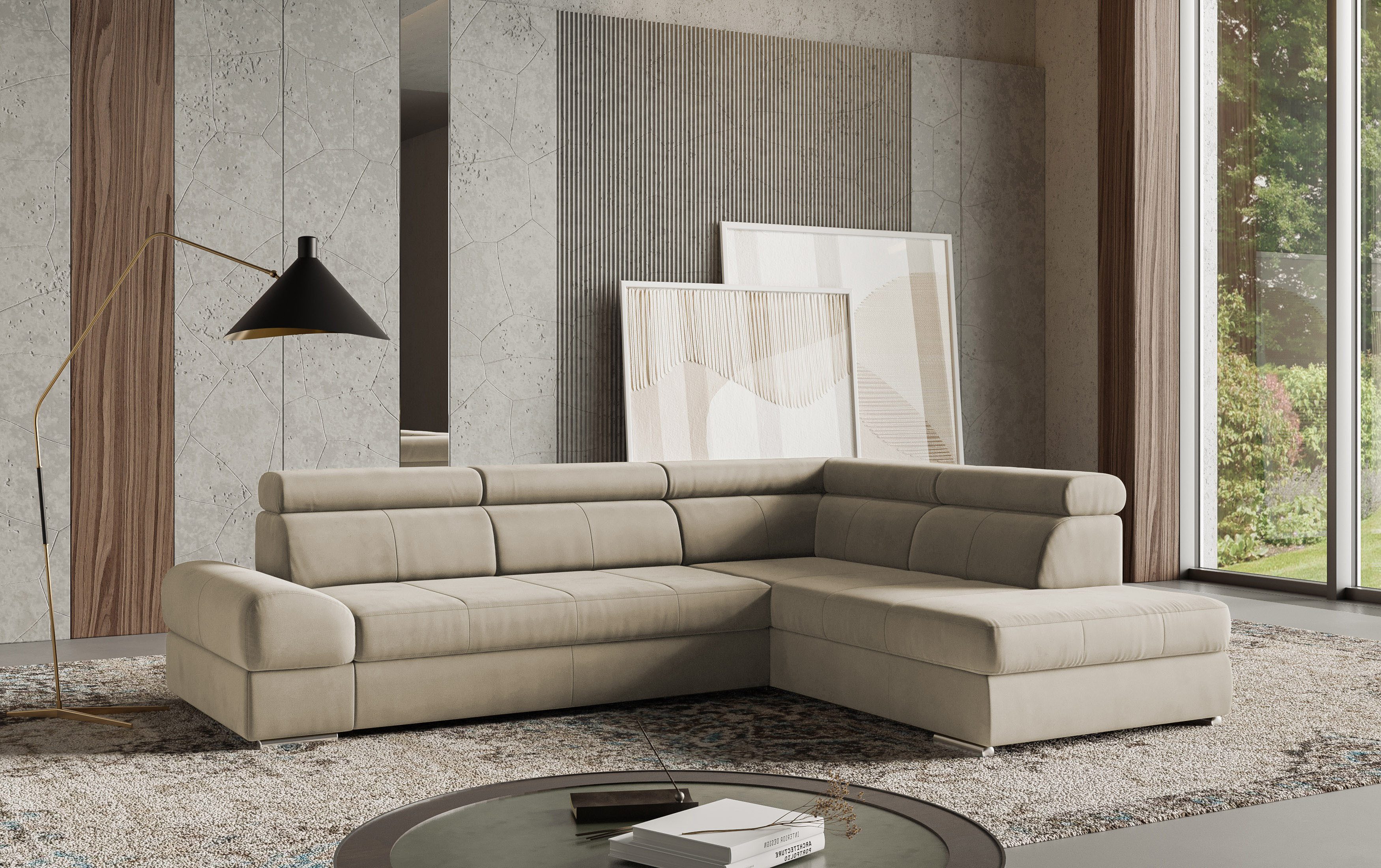 sit&more Ecksofa "Broadway L-Form" mit verstellbaren Kopfteilen, wahlweise günstig online kaufen