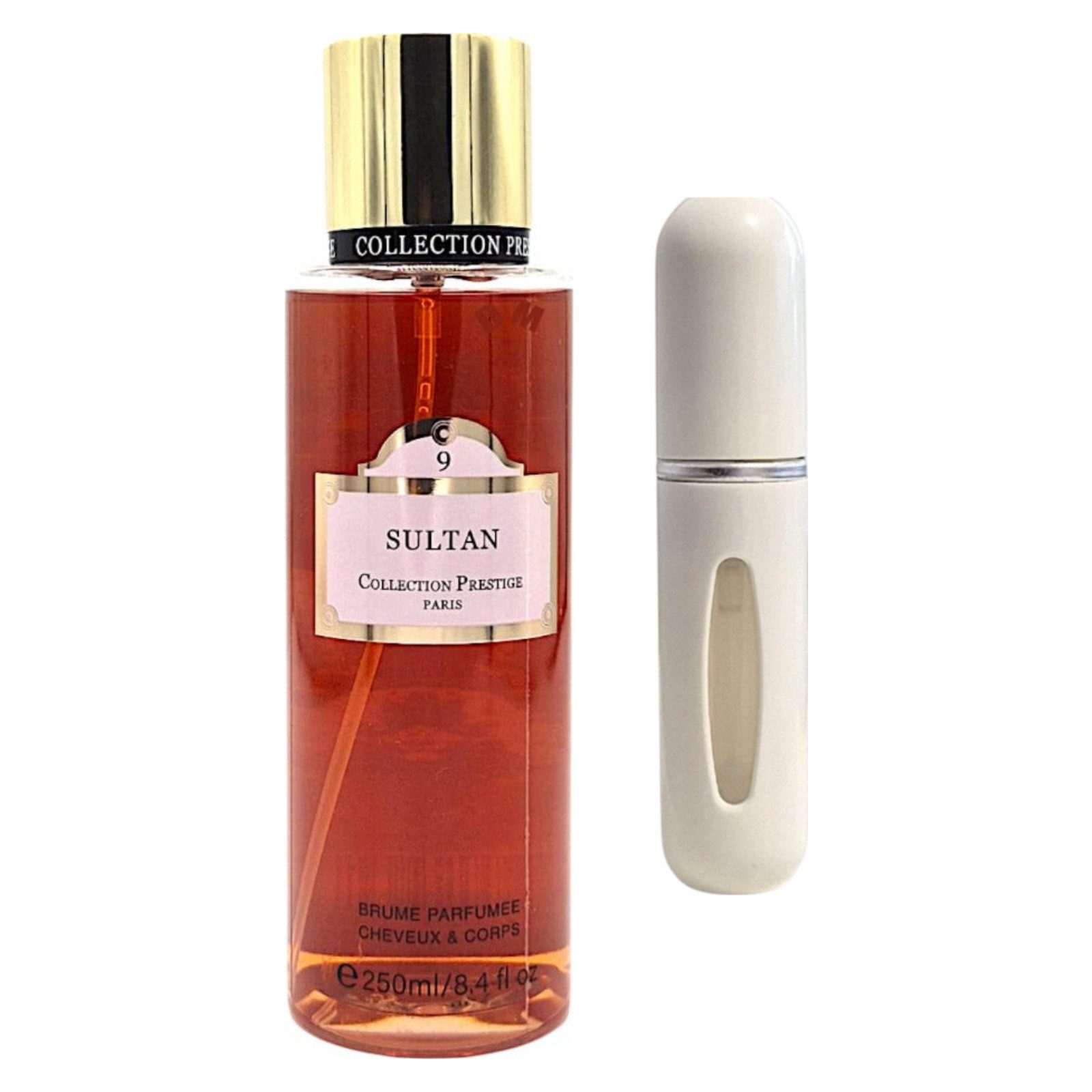 Collection Prestige Duft-Set Sultan 9 Körperspray Parfumnebel 250 ml + Parfümzerstäuber (leer)