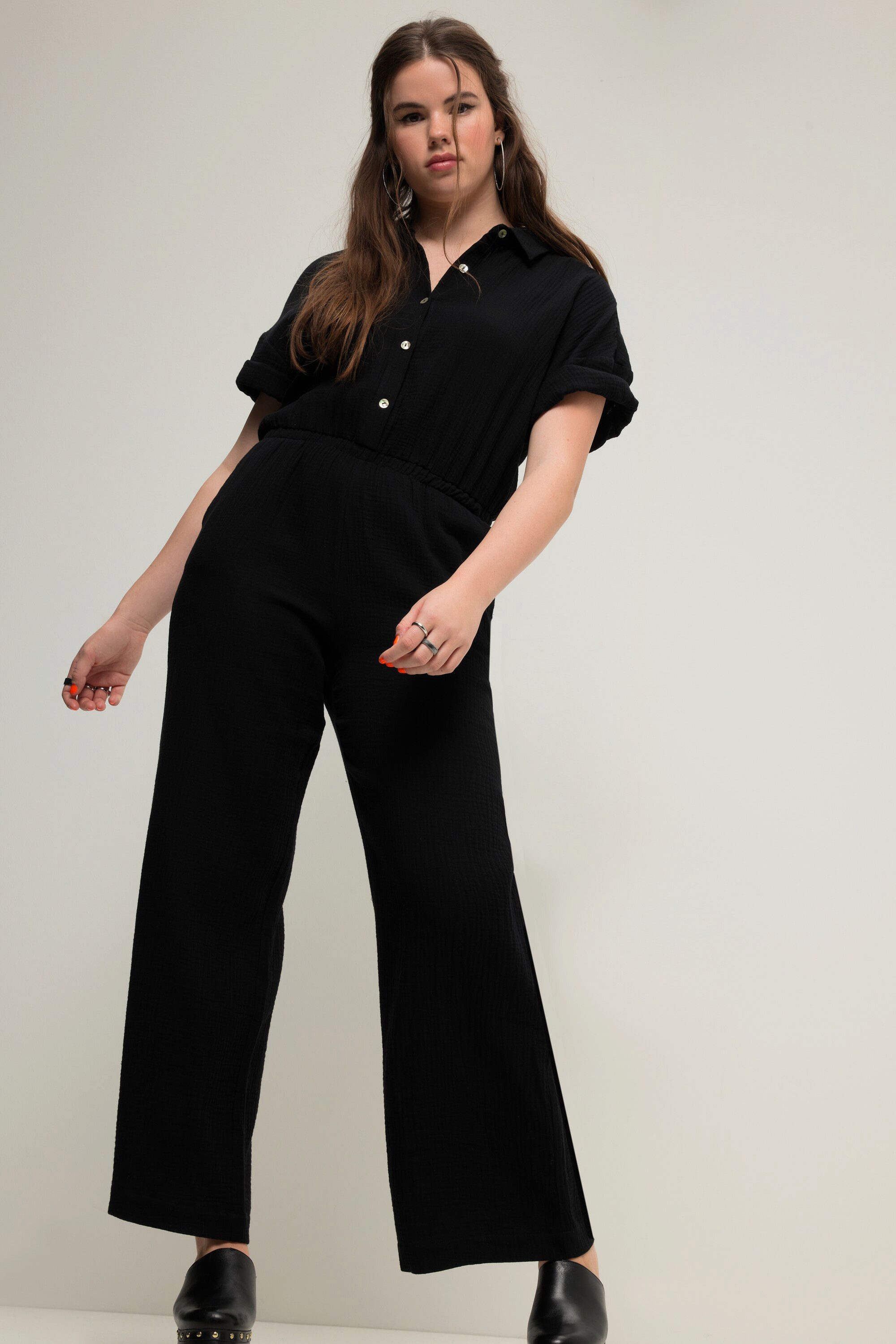 Studio Untold Maxikleid Jumpsuit Musselin elastische günstig online kaufen