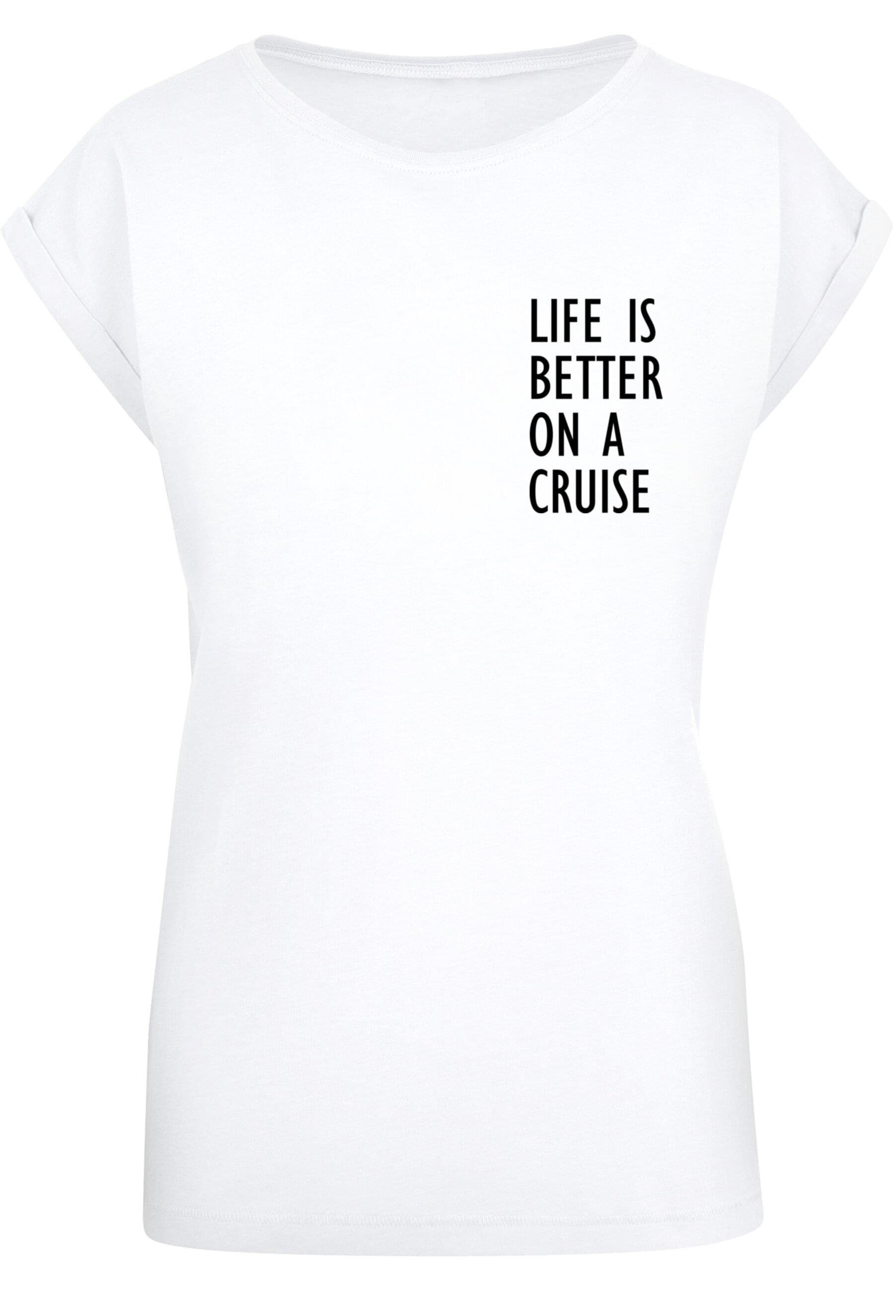 Is Merchcode Better Damen Life T-Shirt Extended Ladies (1-tlg) Tee Shoulder