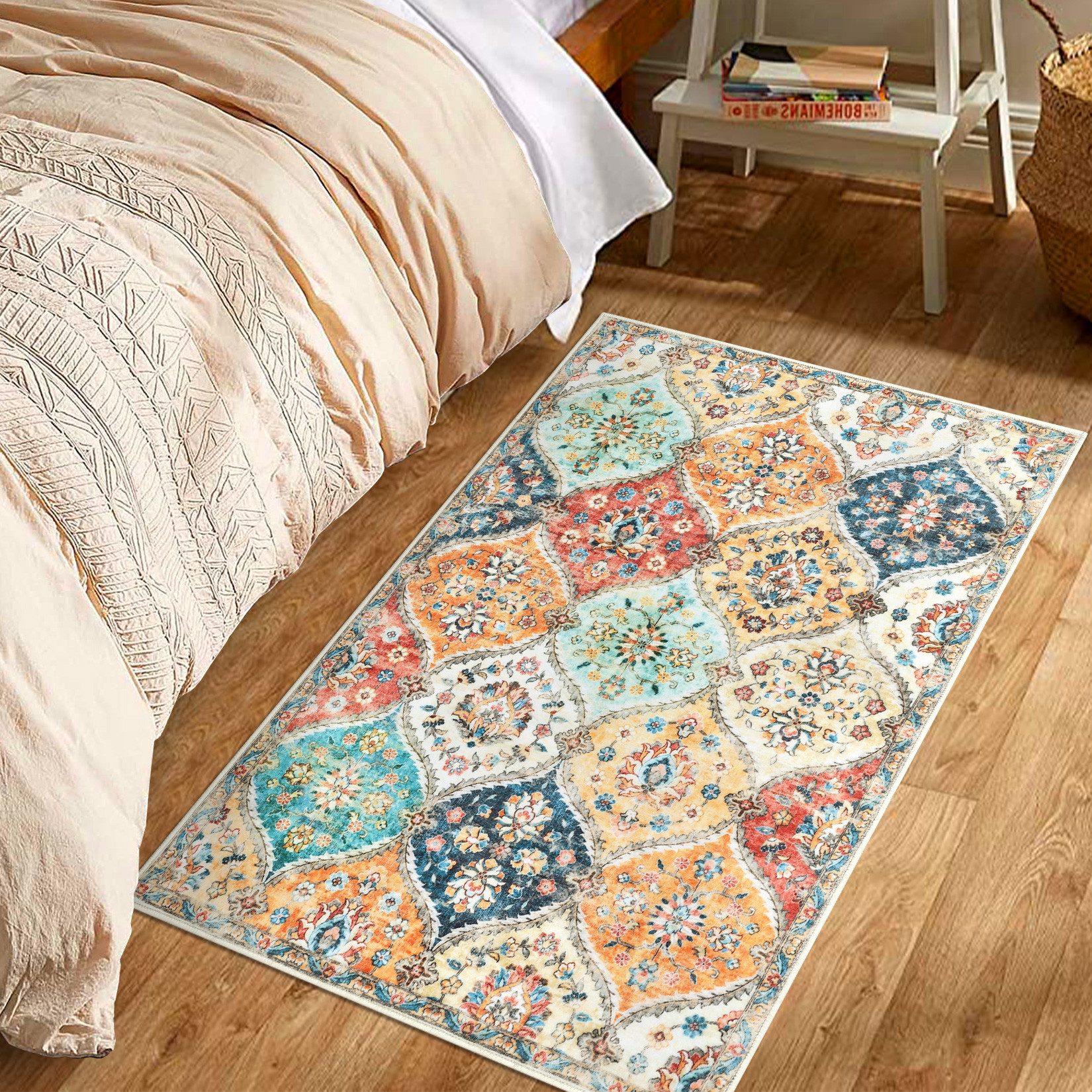 GarveeMore Teppich MosaikBlüte, rechteckig, Höhe: 5 mm, Mix aus Orient-, Bo günstig online kaufen