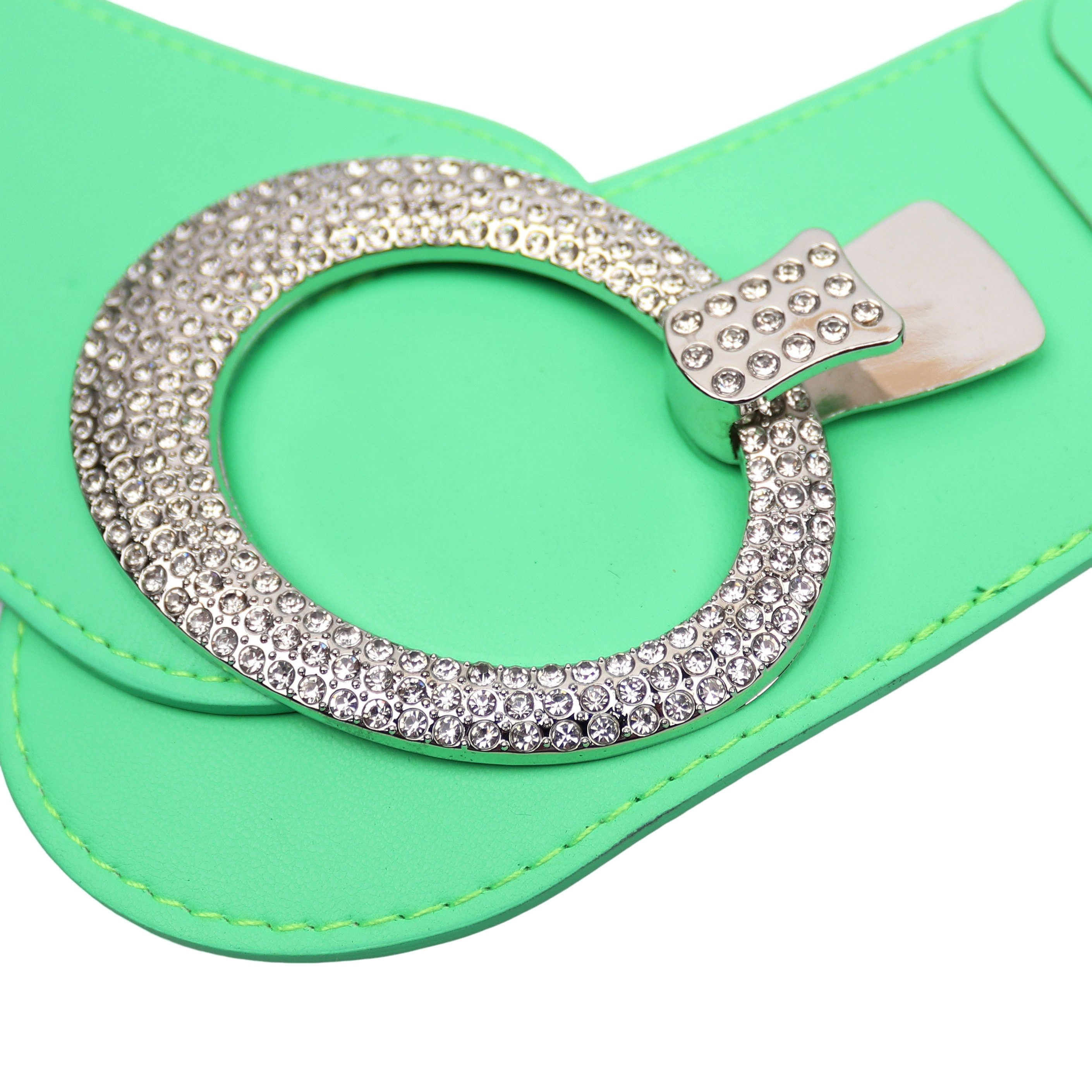 MIRROSI Taillengürtel breit 6cm für Taillenumfang 85 bis 110cm,mit Strass ONESIZE (Unifarben, Angenehmes Tragesgefühl) Breiter Stretch Gürtel