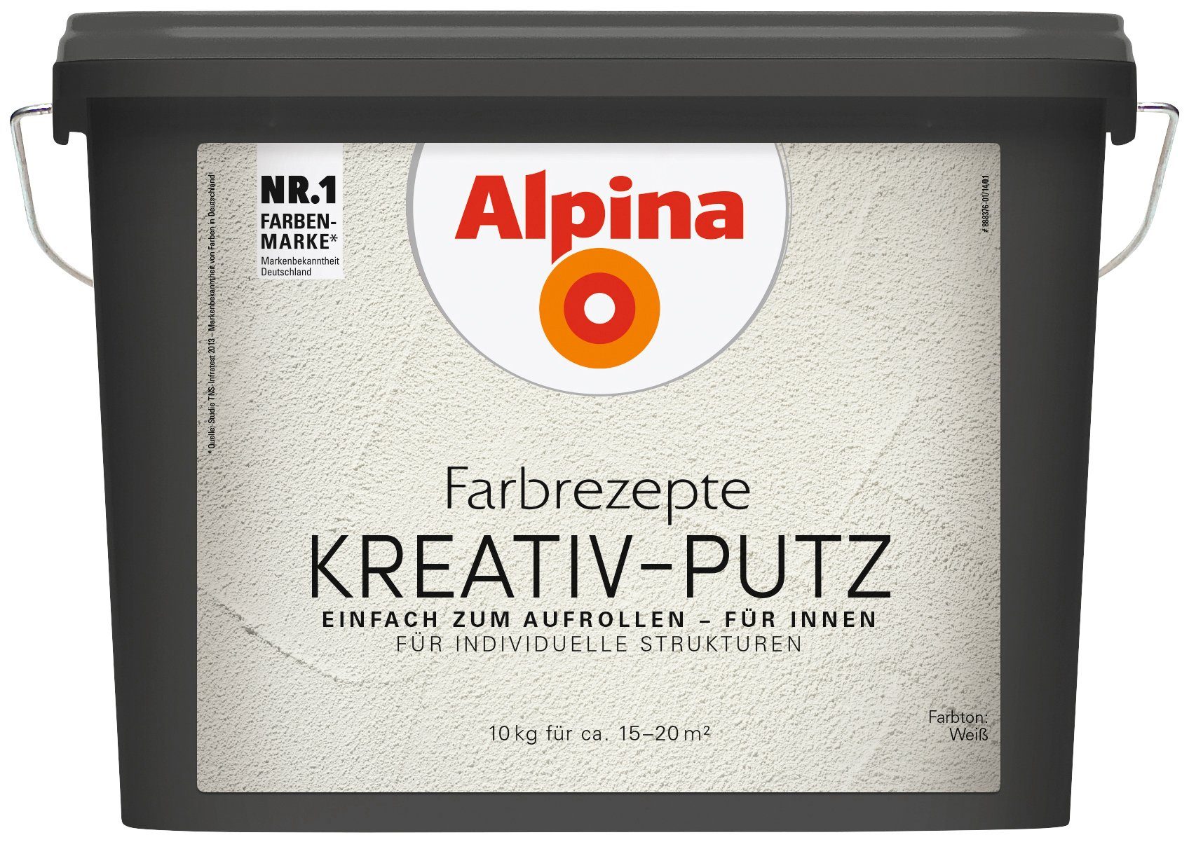 Kunstharzputz 10 kg Farbrezepte - Alpina Kreativ-Putz weiß,