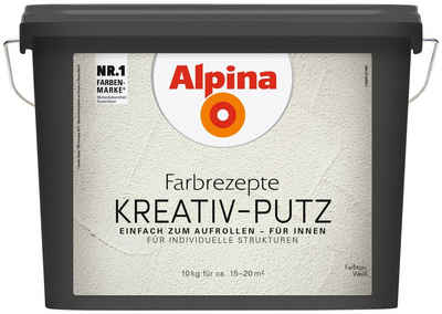 Alpina Kunstharzputz »Farbrezepte - Kreativ-Putz« weiß, 10 kg