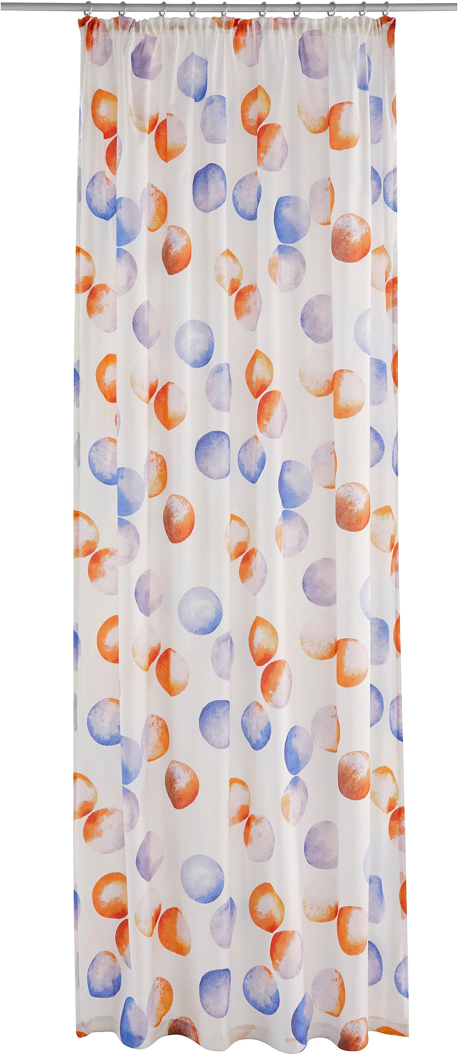 Lüttenhütt Gardine Kreise (1 St), Kräuselband, halbtransparent, Polyester, günstig online kaufen