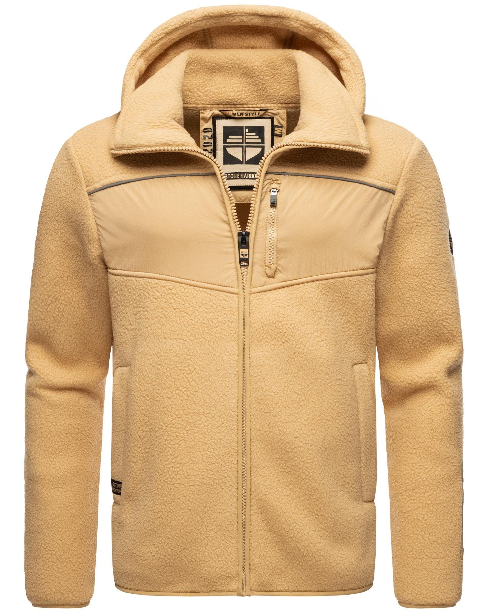 Stone Harbour Fleecejacke Illian Sportliche Herren Fleece-Outdoorjacke mit Kapuze