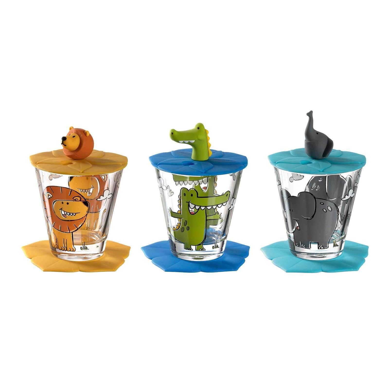 LEONARDO Kinderbecher Bambini Kinderbecherset 215 ml 3er Set, Glas