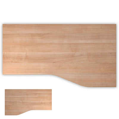 bümö Tischplatte DIY Schreibtischplatte, Freiform: 180 x 100 cm- Dekor: Nussbaum