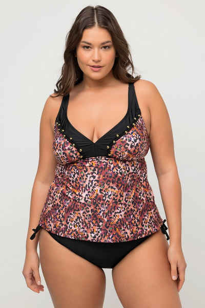 Ulla Popken Tankini Tankini Leomuster Perlen Softcups