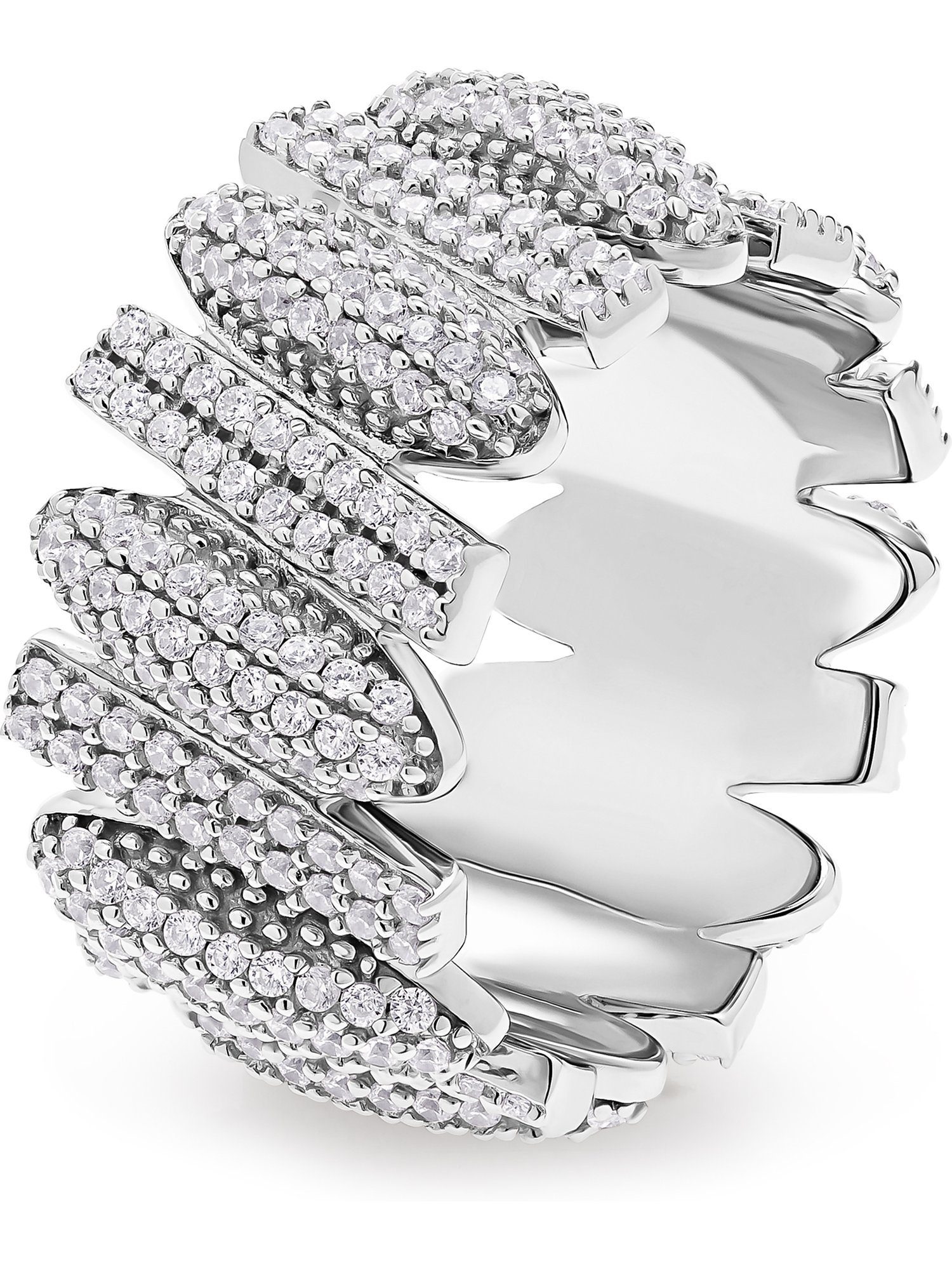 Silberring JETTE Damen-Damenring 925er Silber 354 Zirkonia
