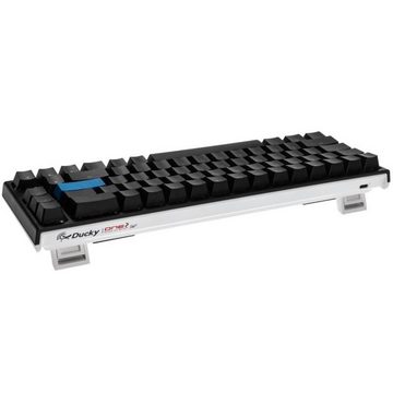Ducky ONE 2 SF Gaming-Tastatur (PBT, RGB-LED, MX-Speed-Silver, TKL-Mini, US-Layout, mechanisch, Schwarz/Weiß)
