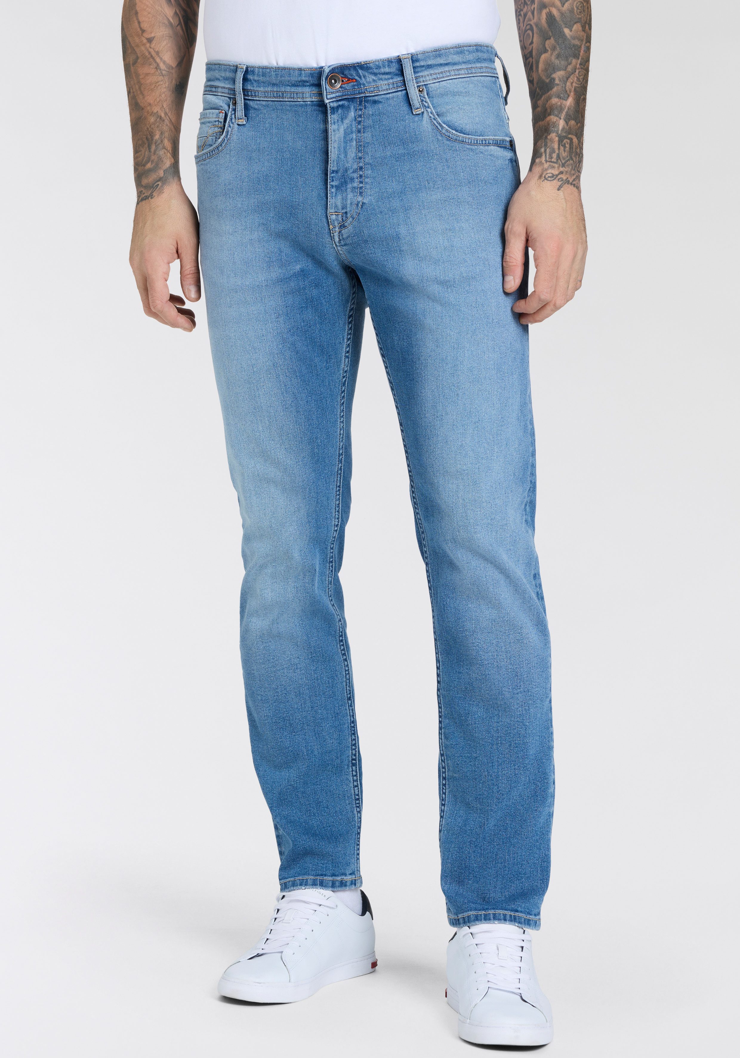 H.I.S Straight-Jeans NEW DALE gerades Bein, mit Used-Effekten, niedrige Lei günstig online kaufen