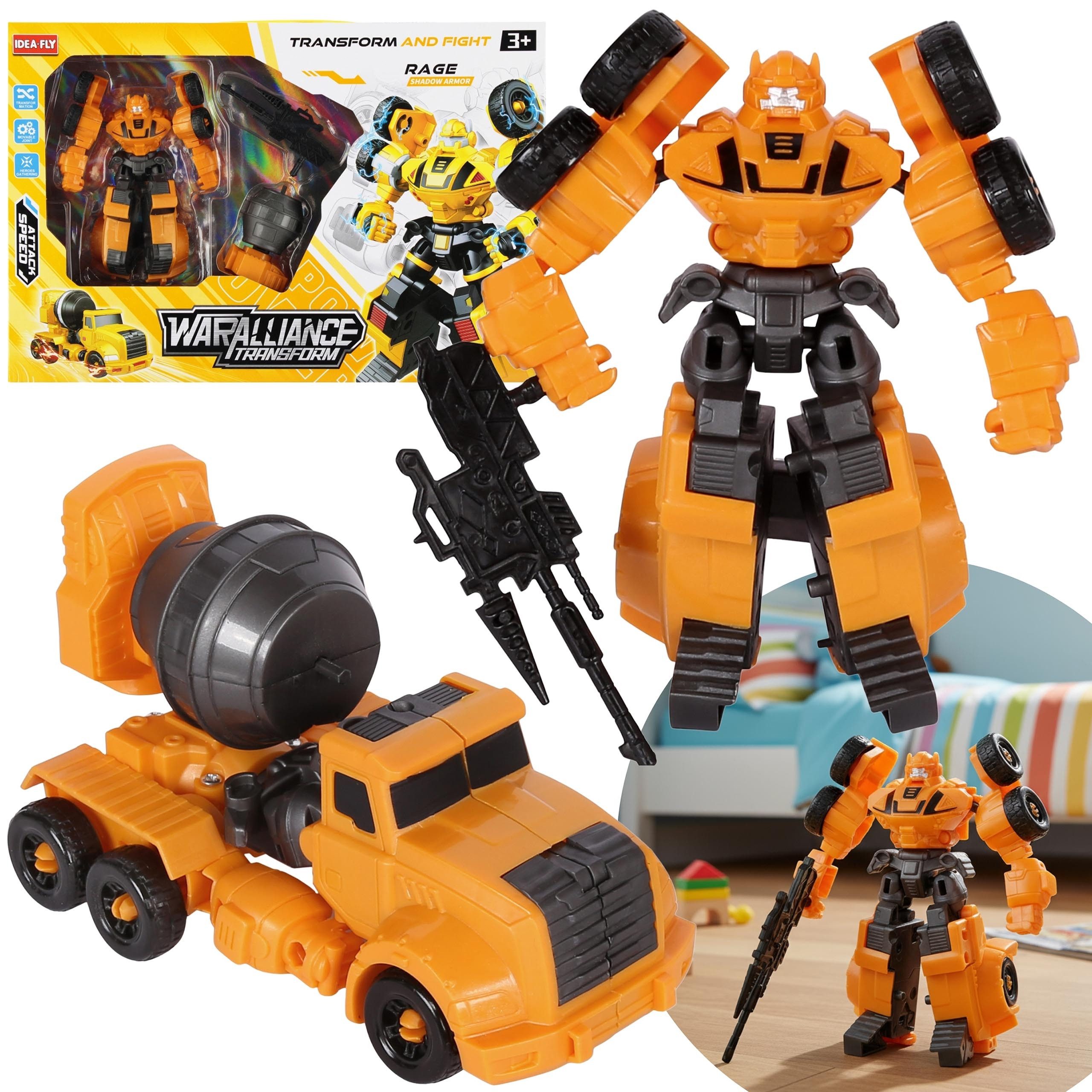 Sarcia.eu Spielzeug-Auto ROBOT Auto 2in1, orange Spielzeug für Kinder 3+ – günstig online kaufen