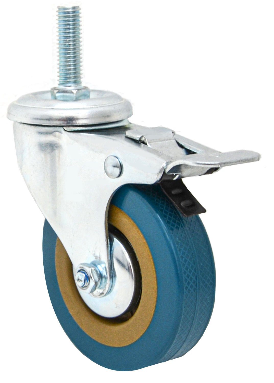eyepower Schwerlastrolle 75mm - Schwerlast Мебельrolle M10 - Transportrolle für harte Böden, Lenkrolle für Pflanzkübel und Gartenmöbel - Rolle für Schirmständer