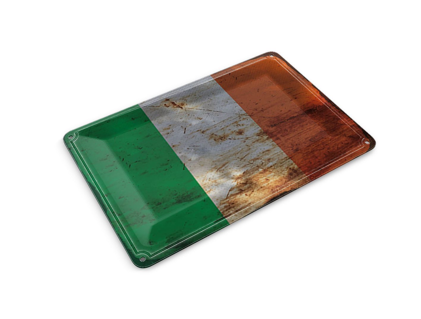 Femer GmbH Postkarte Flagge Irland 14x10 cm Flag of Ireland Rost, unfrankiert