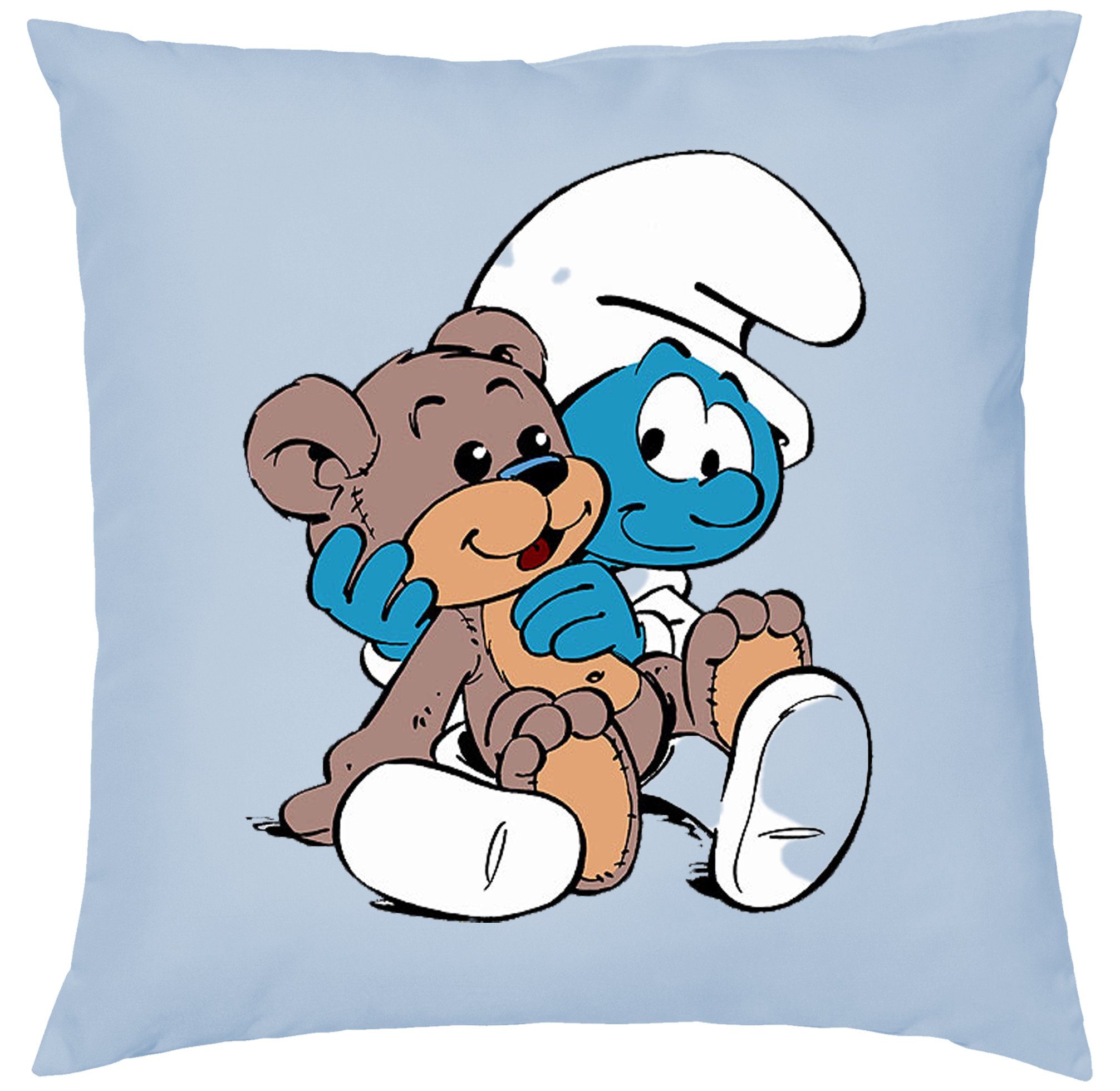 Blondie & Brownie Dekokissen Baby Schlumpf Schlumpfine Papa Schlümpfe Kinder, Kissen mit Füllung
