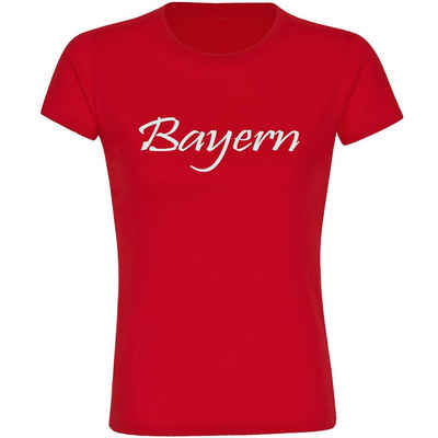multifanshop T-Shirt Damen Bayern - Schriftzug - Frauen