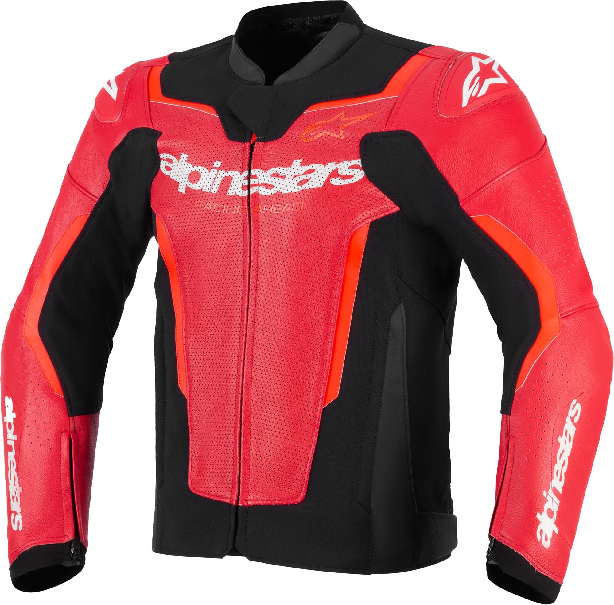 Alpinestars Motorradjacke GP Force V2 Air Motorrad Lederjacke Airbag vorbereitet,Ellenbogenprotektoren enthalten,perforiert,Sch