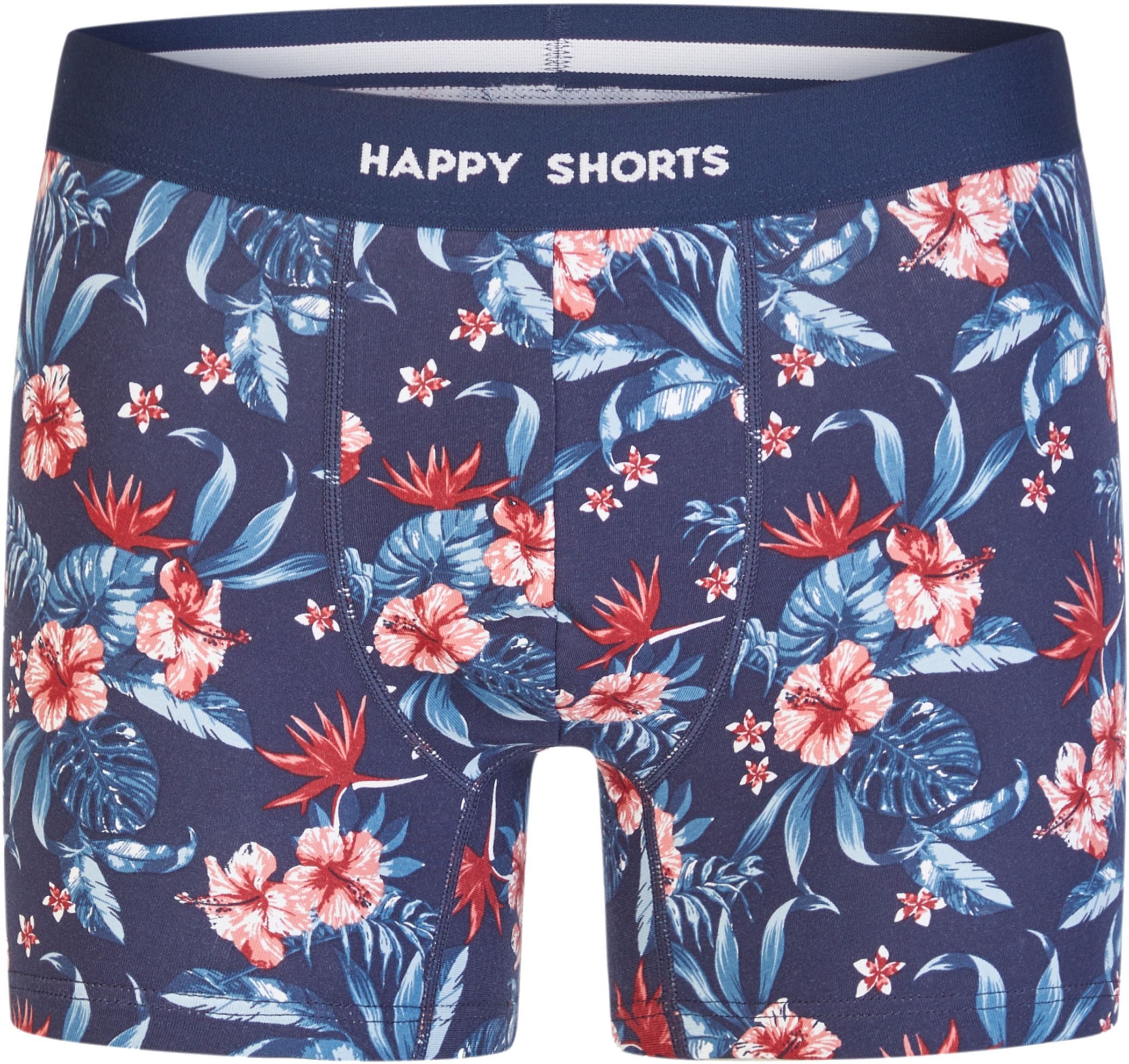HAPPY SHORTS Trunk 2 Happy Shorts Jersey Trunk Herren Boxershorts Pant Hawaii - Blau (1-St)