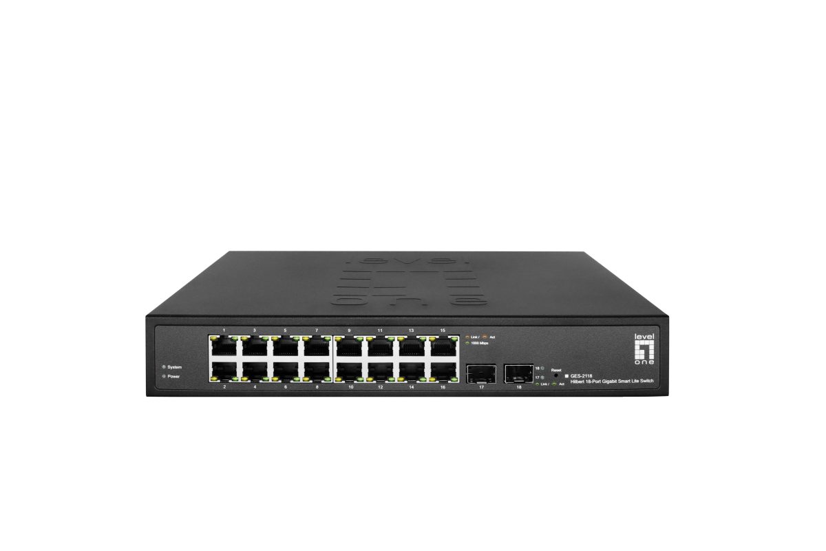 LevelOne GES-2118 Hilbert 16+2-Port Smart Lite Gigabit Switch Netzwerk-Switch