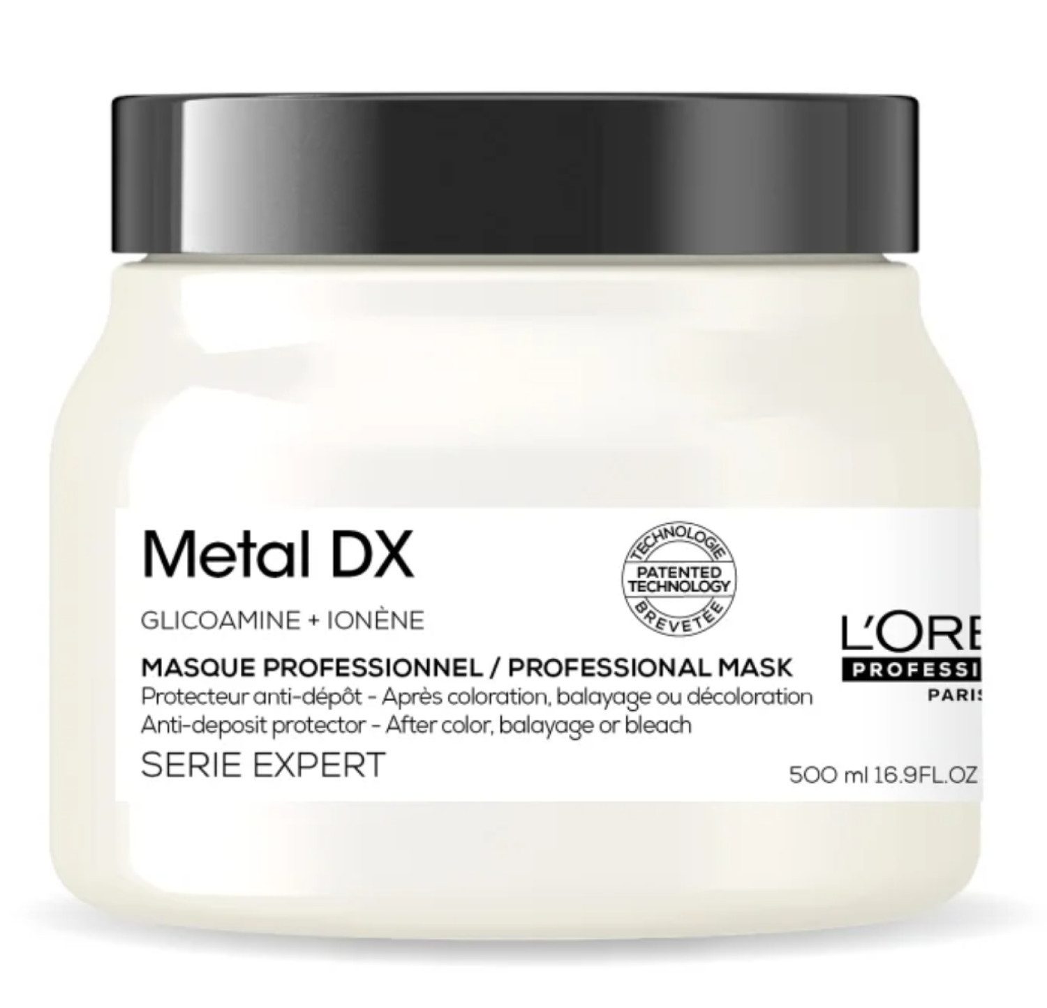 L'ORÉAL PROFESSIONNEL PARIS Haarmaske für langanhaltende Farben, weniger Haarbruch und mehr Glanz, für alle Haartypen, Serie Expert, Metal DX Maske