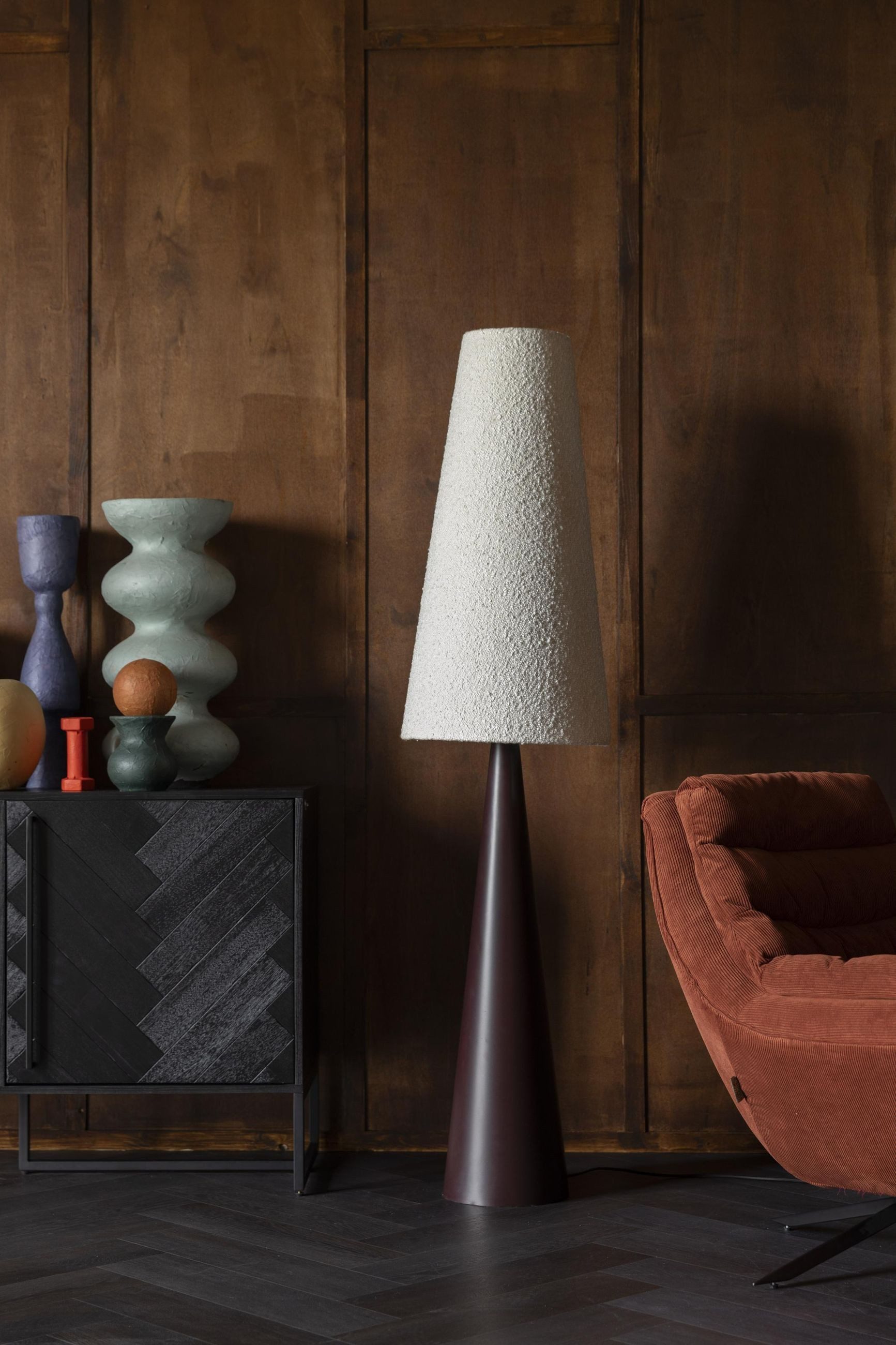 Dutchbone Stehlampe Stehlampe Miki Bouclé Design Leuchte von Dutchbone, ohne Leuchtmittel
