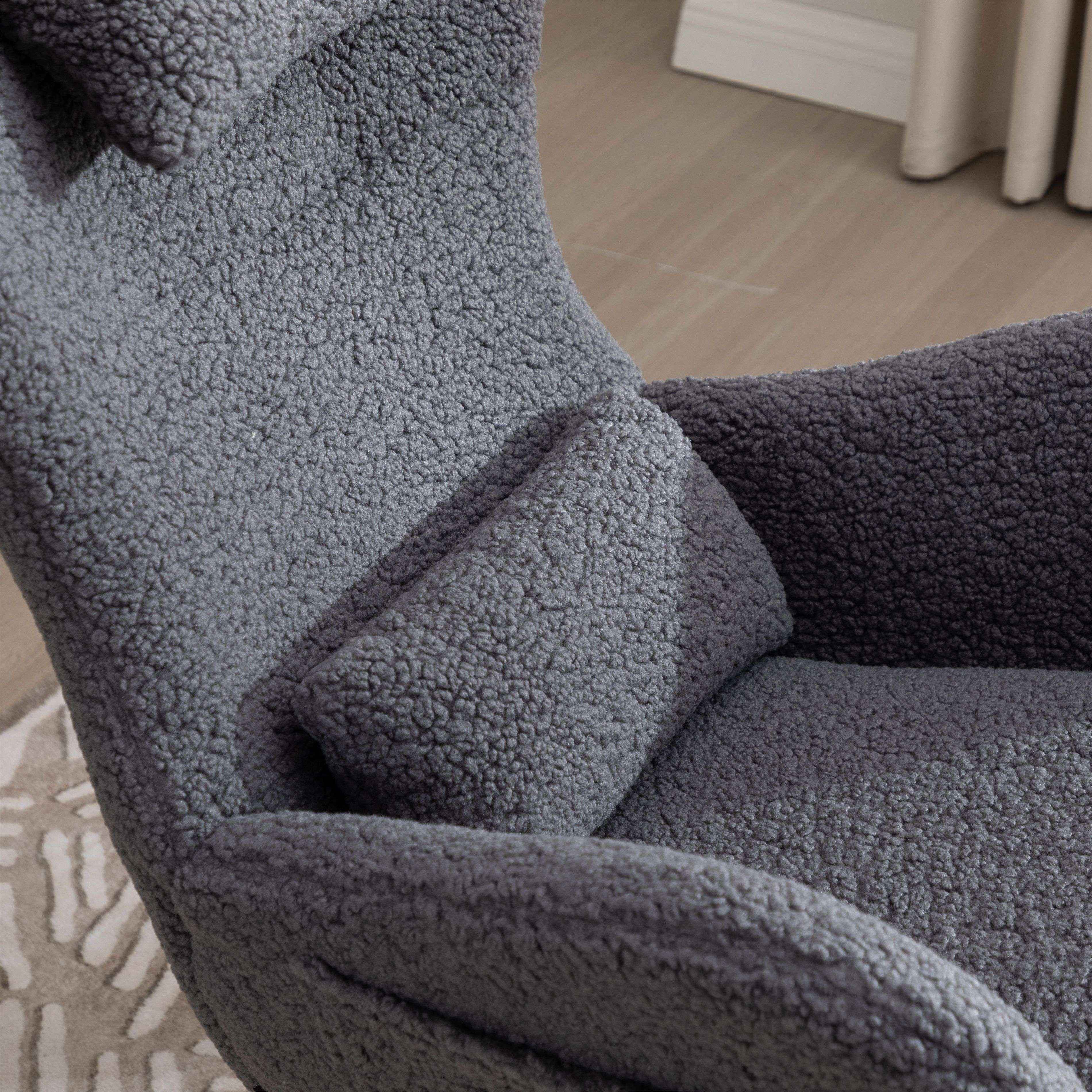 STILVORA Schaukelstuhl Schaukelsessel wohnzimmer Relaxsessel mit Kopfstütze günstig online kaufen