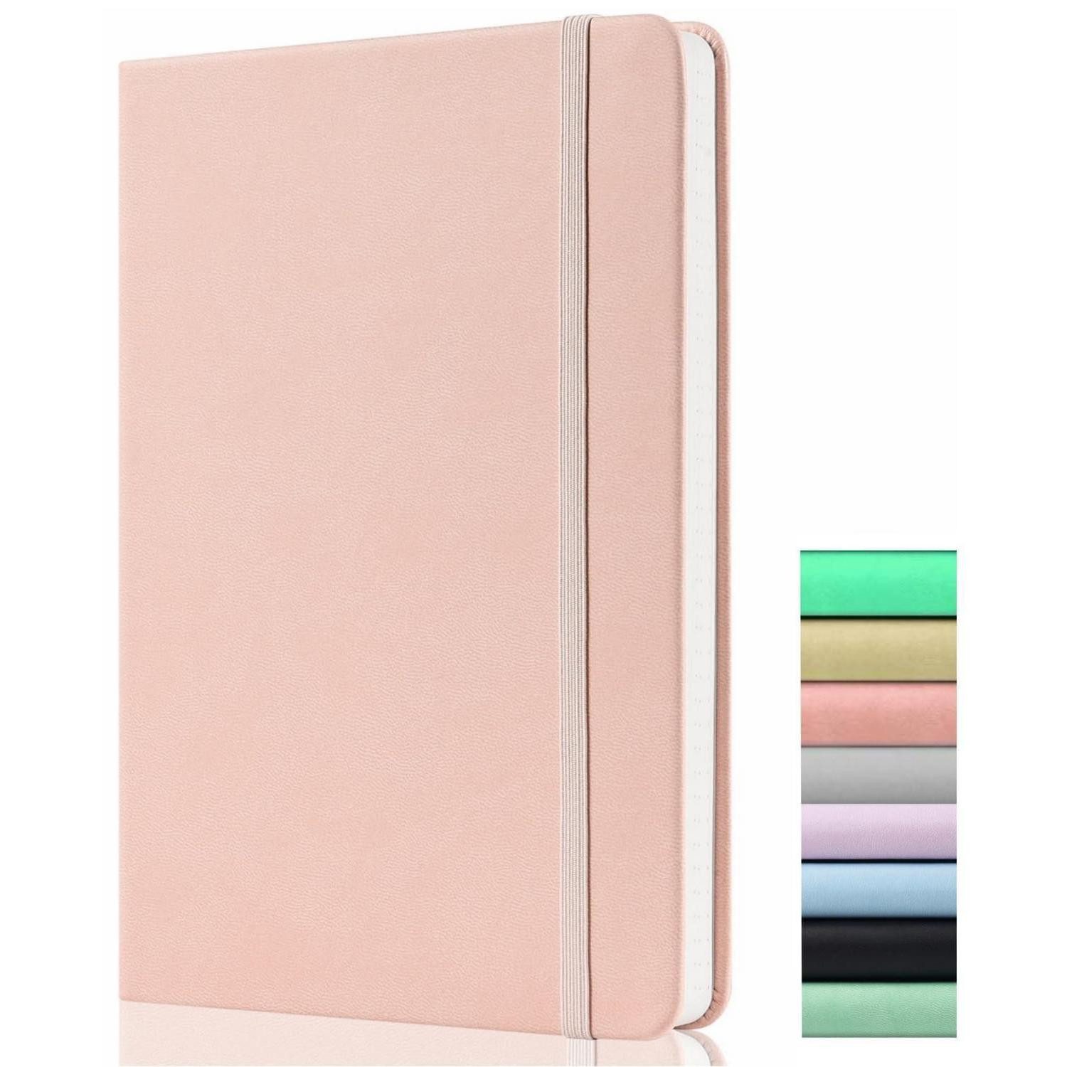 LuxusKollektion Notizbuch Notizbuch A5 Dotted Journal 172 Seiten Pastellrosa