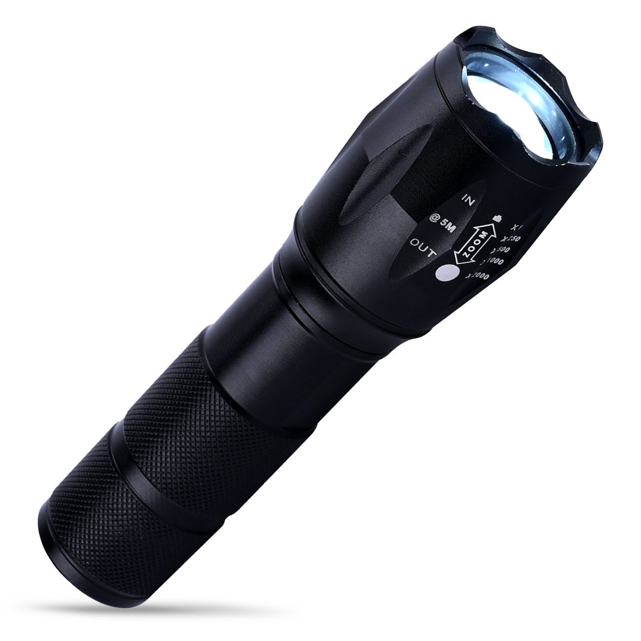 Casativo LED Taschenlampe 2in1 LED Taschenlampe 260lm 1800mAh-Akku Powerbank Funktion IP44 (1-St., 1er-Set & 2er-Set), 3 Leuchtmodi/Wiederaufladbar/Stroboskop/USB-Ladekabel