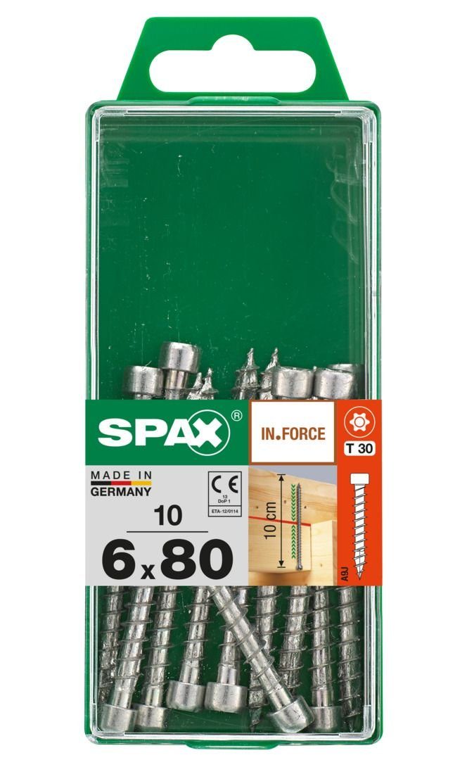 SPAX Holzbauschraube Spax Holzbauschrauben 6.0 x 80 mm TX 30