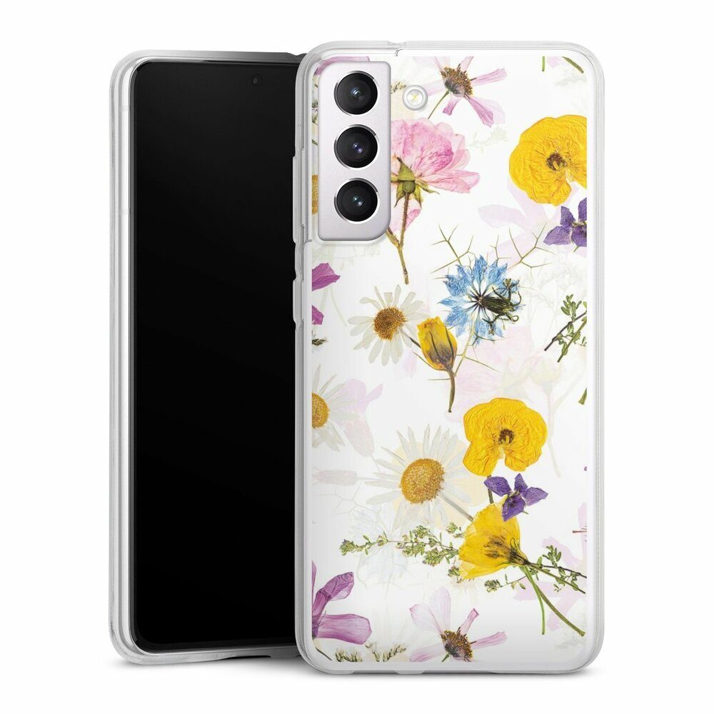 DeinDesign Handyhülle Blumen Natur Utart Wildflower Wallpaper, Samsung Galaxy S21 FE 5G Silikon Hülle Bumper Case Handy Schutzhülle