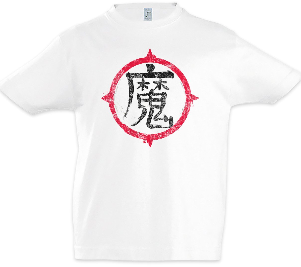 Print-Shirt Demon Kanji Kinder T-Shirt Japan Dämon Yokai Mononoke Kitsune