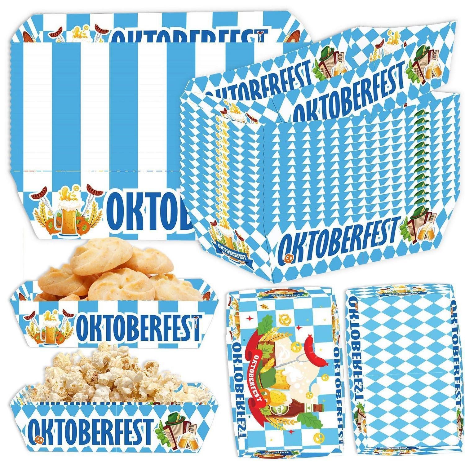 LuxusKollektion Pappteller Oktoberfest Teller 50er Set, (50 St)