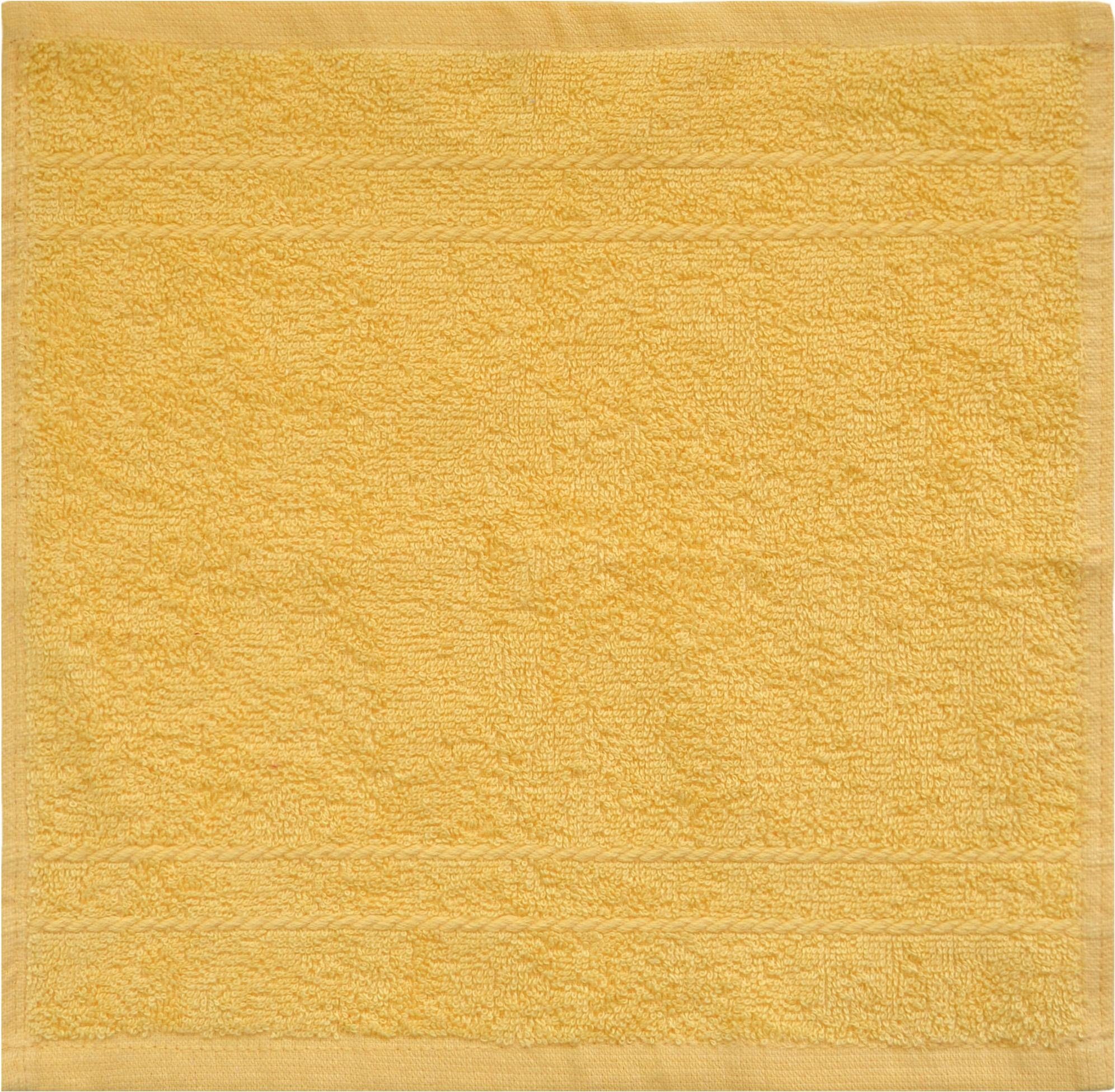 Handtuch 10-tlg), gelb Set Kristall, Bordüre Dyckhoff feiner (Set, Walkfrottee, mit