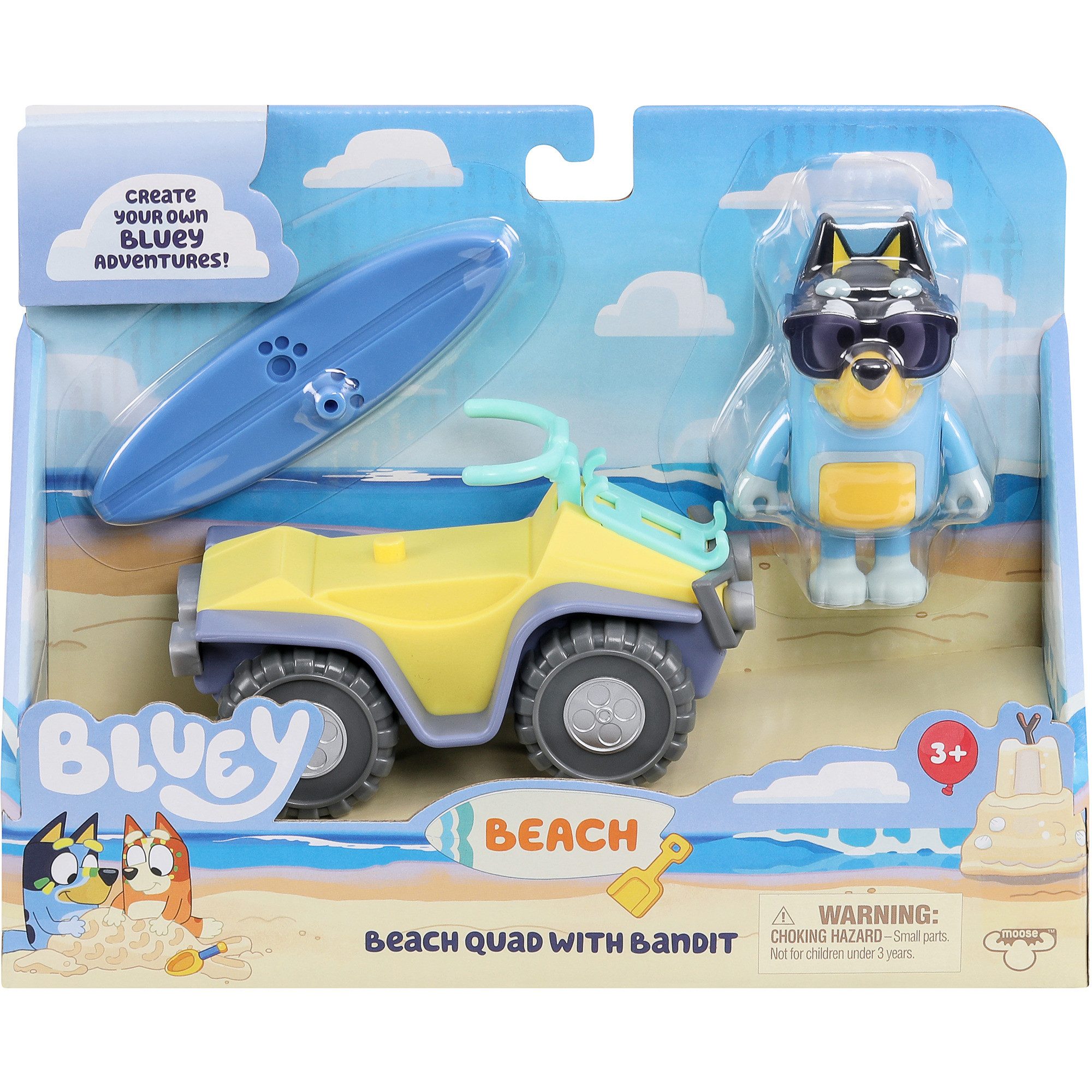 Moose Toys Spielwelt Moose Toys Bluey Vehicle & Figure - Beach Quad