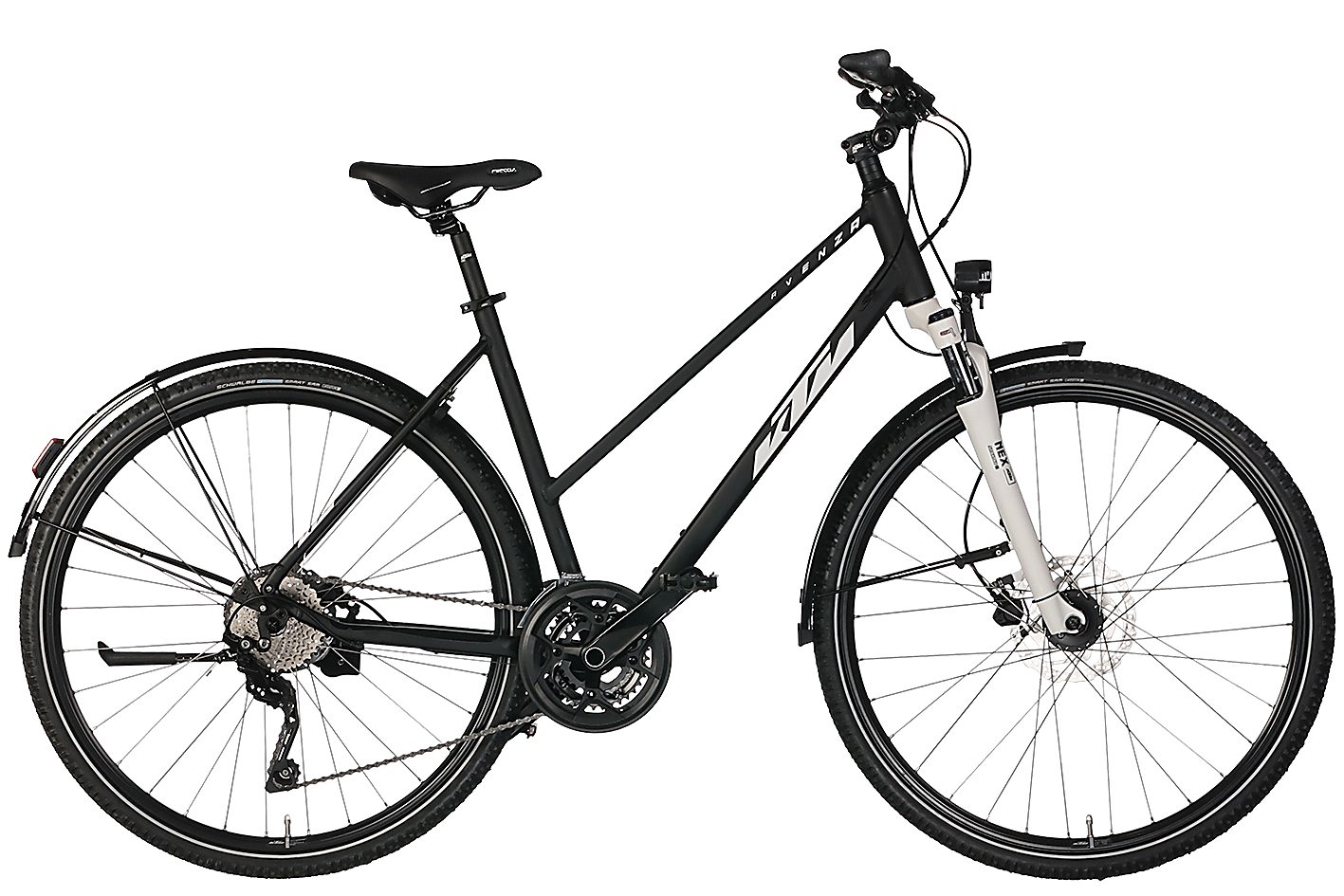 KTM Crossrad KTM Avenza Cross Street Damen schwarz(weiß/berry) 2025, 30 Gang Shimano Deore T6000-10 SGS shadow, Kettenschaltung