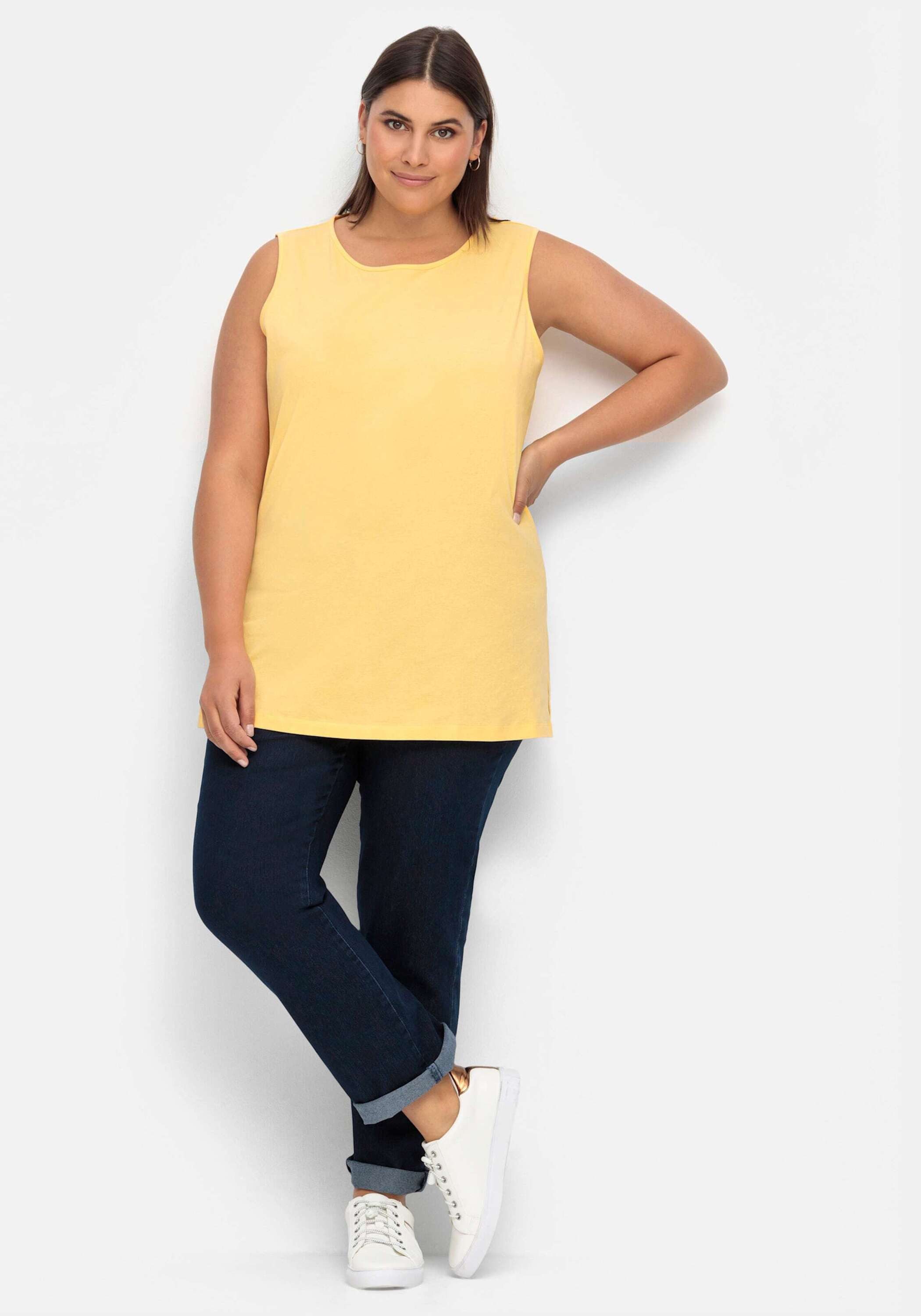 Sieh an! Shirttop Longtop Ärmellos