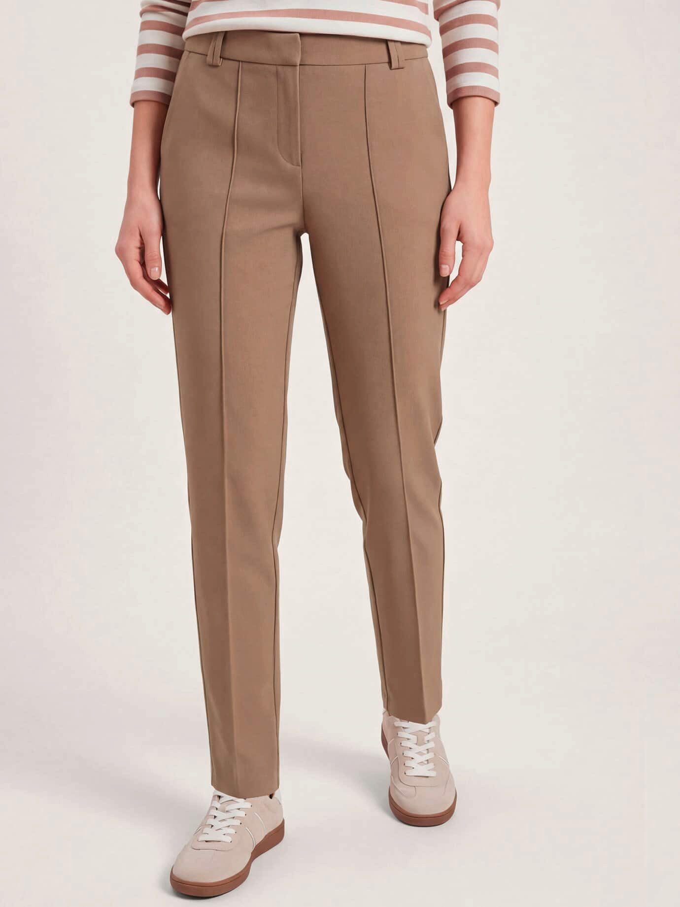 Walbusch Relaxhose Damen Premium Kofferhose knitterarm bügelfrei Regular Fit Damenhose mit bi-elastischem Komfortbund, Sicherheits-Reißverschluss