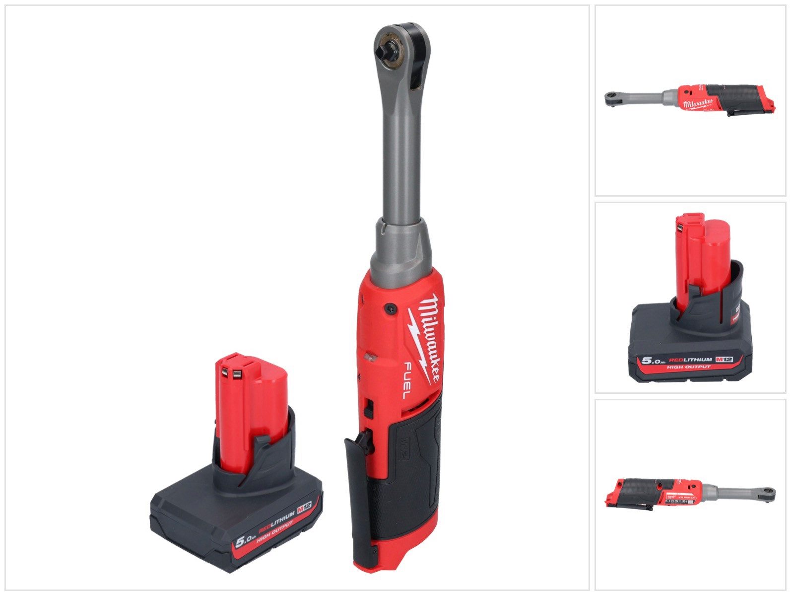 Milwaukee Umschaltknarre M12 FHIR14LR-501 Akku Ratsche 12 V 47 Nm 1/4" Brushless + 1x Akku 5 Ah