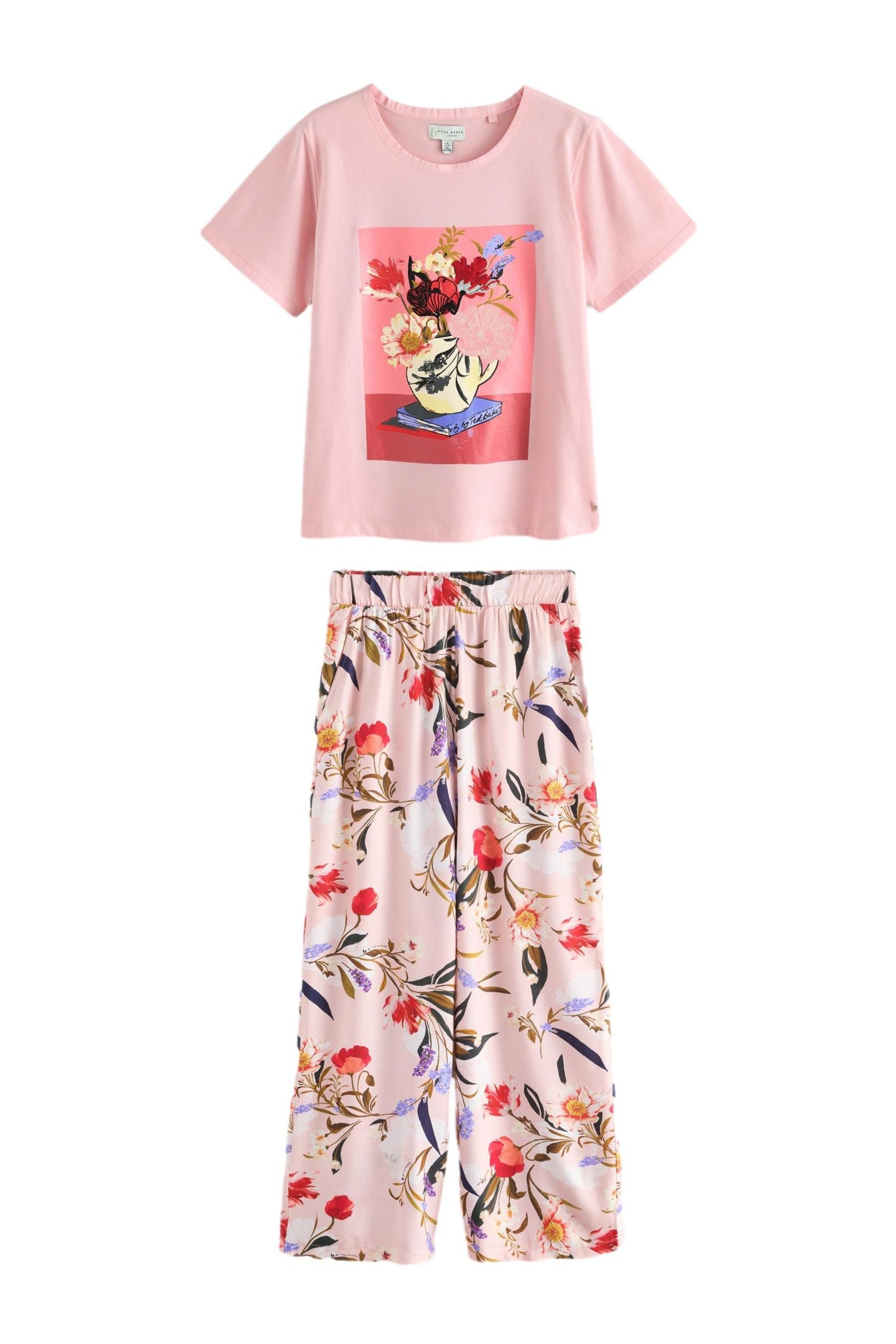 Pyjama B by Ted Baker geblümter Schlafanzug mit T-Shirt