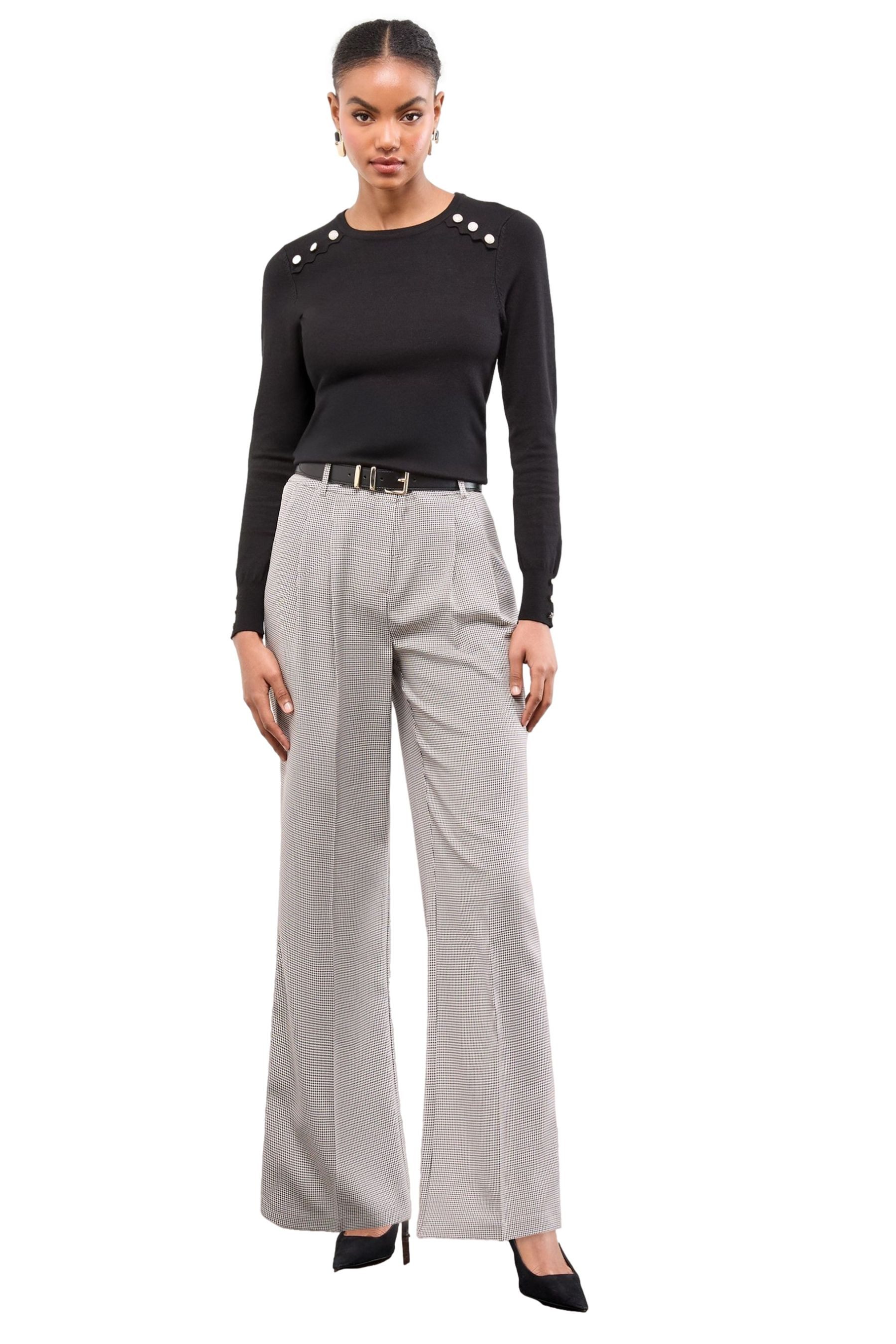 LIPSY Rundhalspullover Lipsy Strickpullover mit Bogenkante, Regular (1-tlg) günstig online kaufen