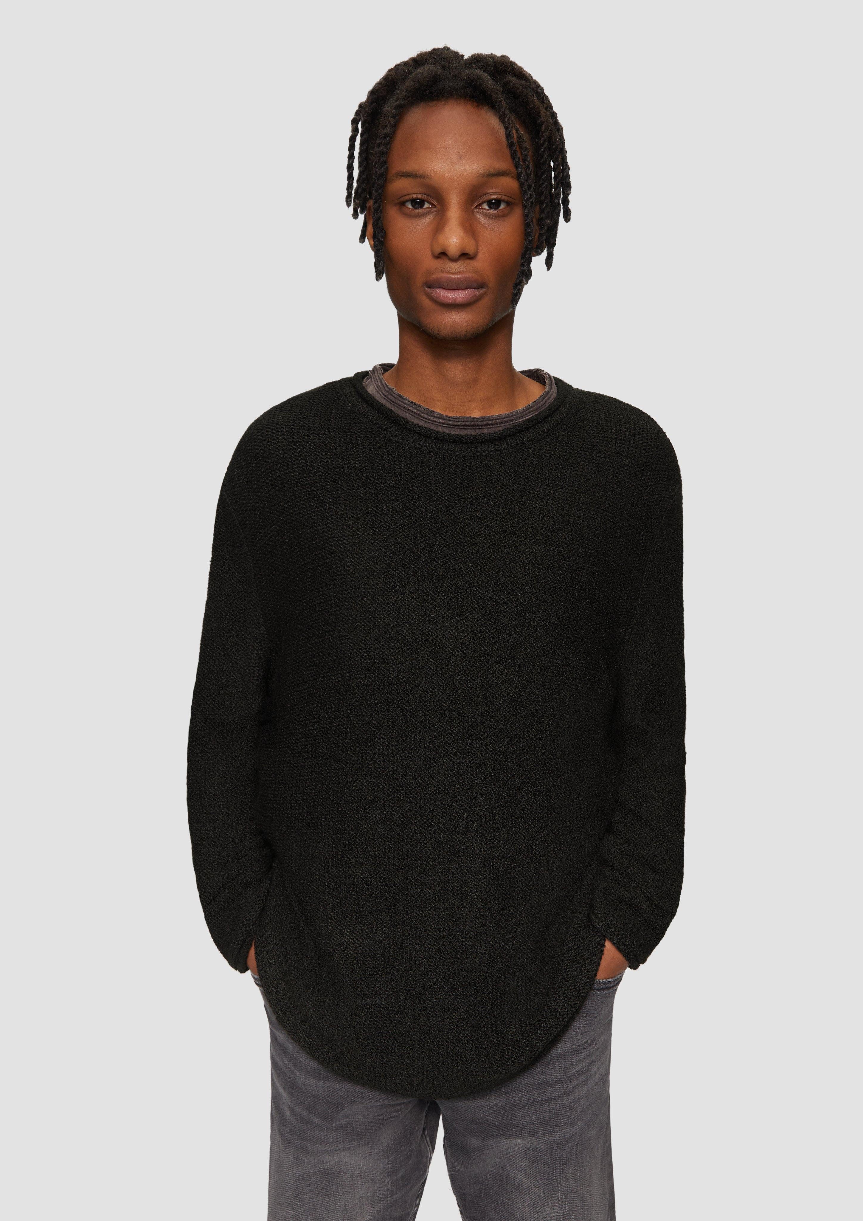 Strickpullover Strickpullover mit Rollkante